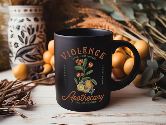 Violence Apothecary Mug, Basgiath War College Cup, Fourth Wing Mug, Book Lover Gift, Fantasy Lover, Fourth Wing, Violet Sorrengail Mug MGVLR21