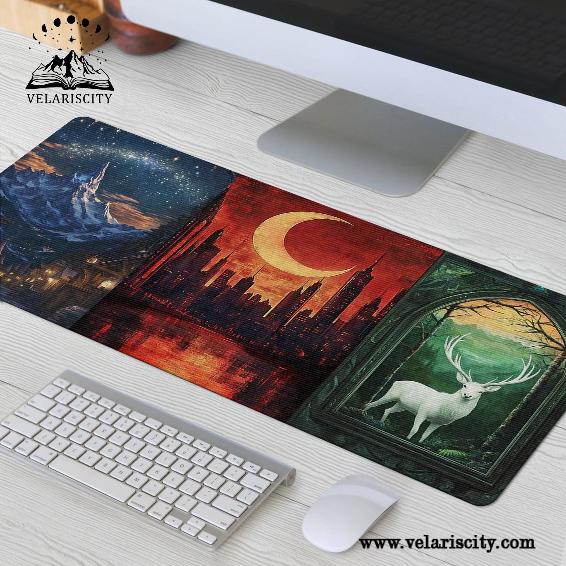 ACOTAR Desk Mat, Velaris Night Court, Crescent City, Great Stag Mouse Pad, SJM Inspired Desk Pad DMVLR26