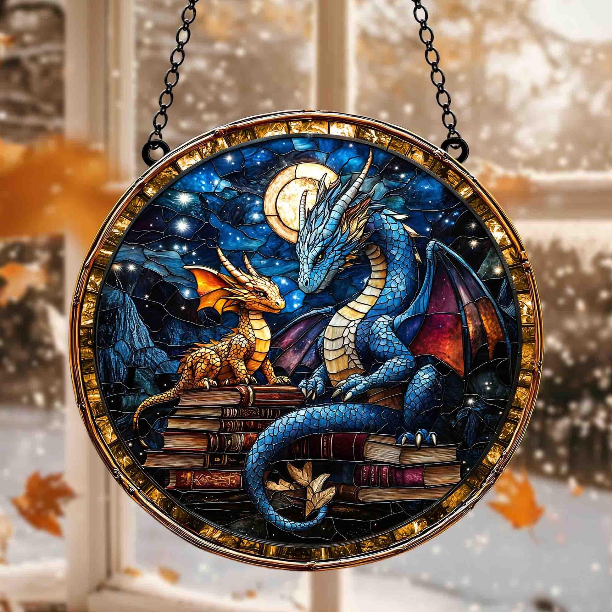 Fourth Wing Acrylic Suncatcher, Book Dragon Window Hanging, Fantasy Dragon Window Decor, Bookish Home Decor, Dragon Lover Gift SGVLR21
