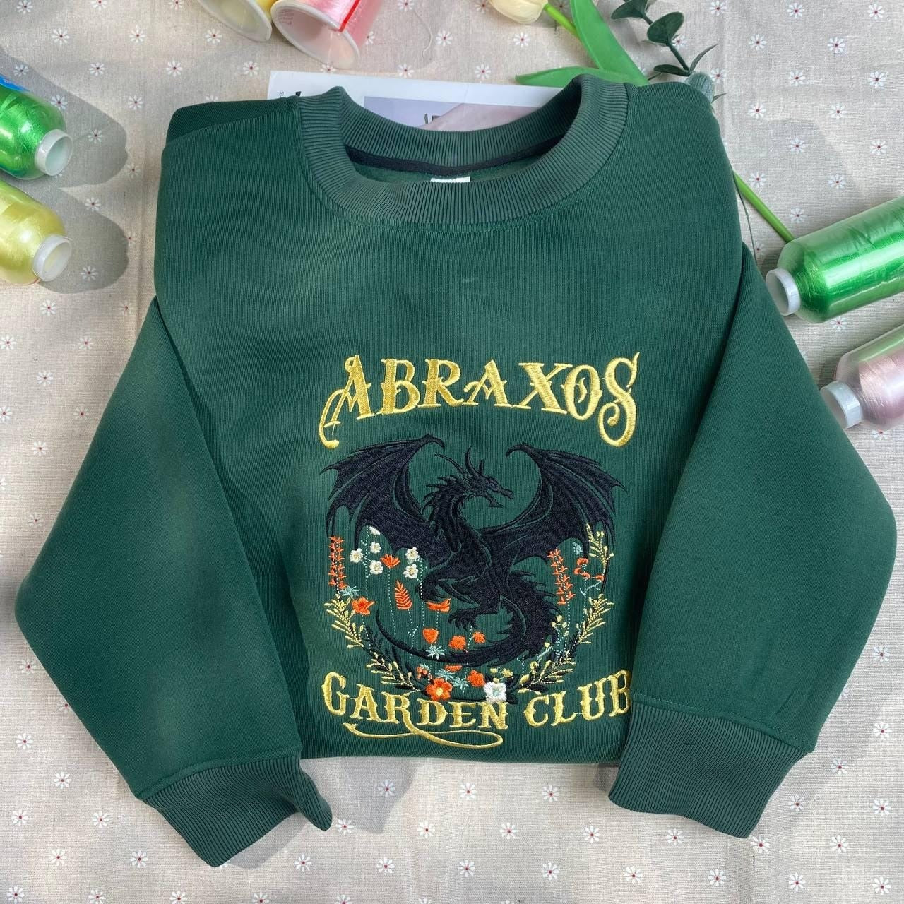 Throne of Glass Embroidered Sweatshirt, Abraxos Garden Club Hoodie, Gifts for Book Fans VEMB44