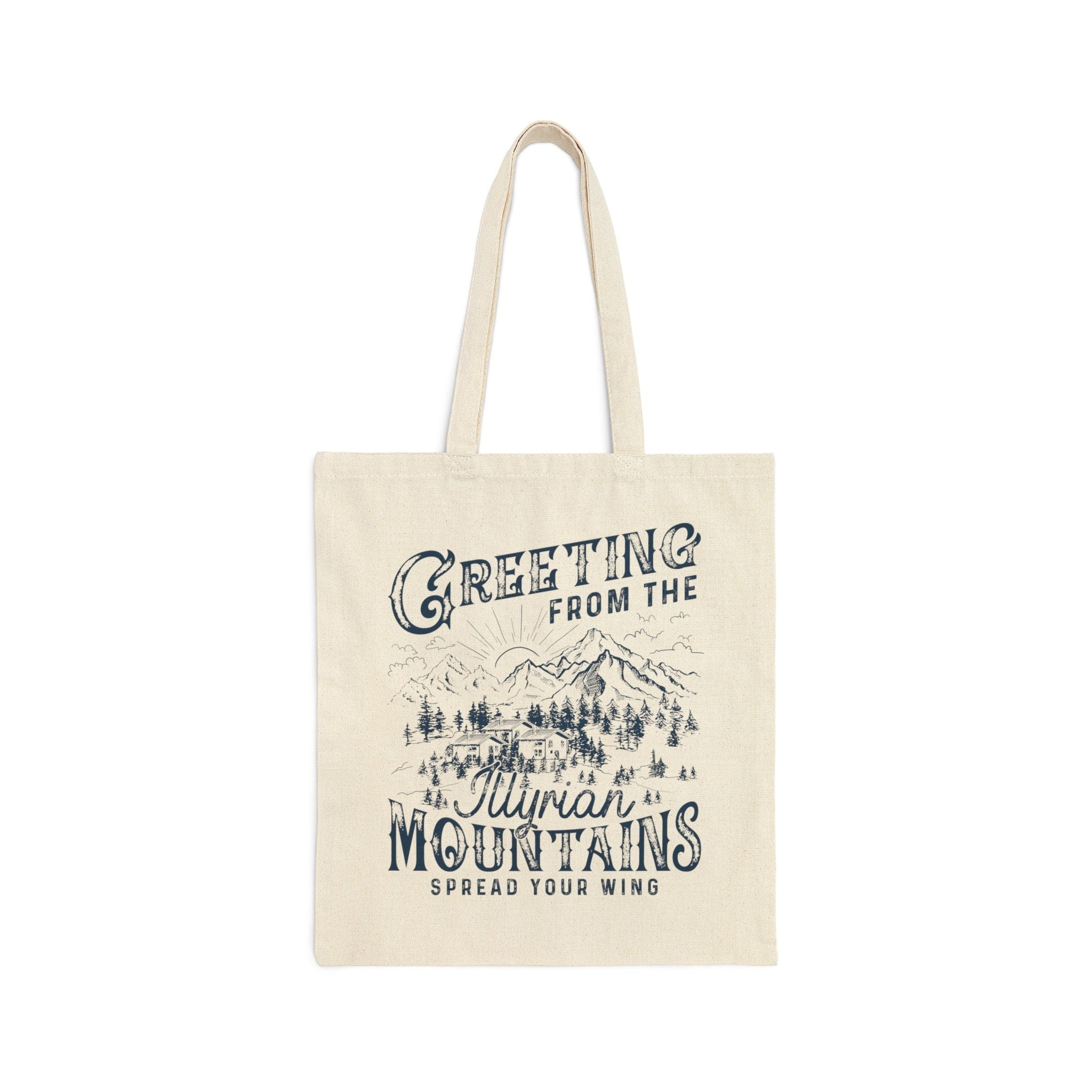 ACOTAR - illyrian mountains - Cotton Canvas Tote Bag - Rhysand - Eco Friendly Shopping Bag - City of Velaris - City of Starlight TBVLR20