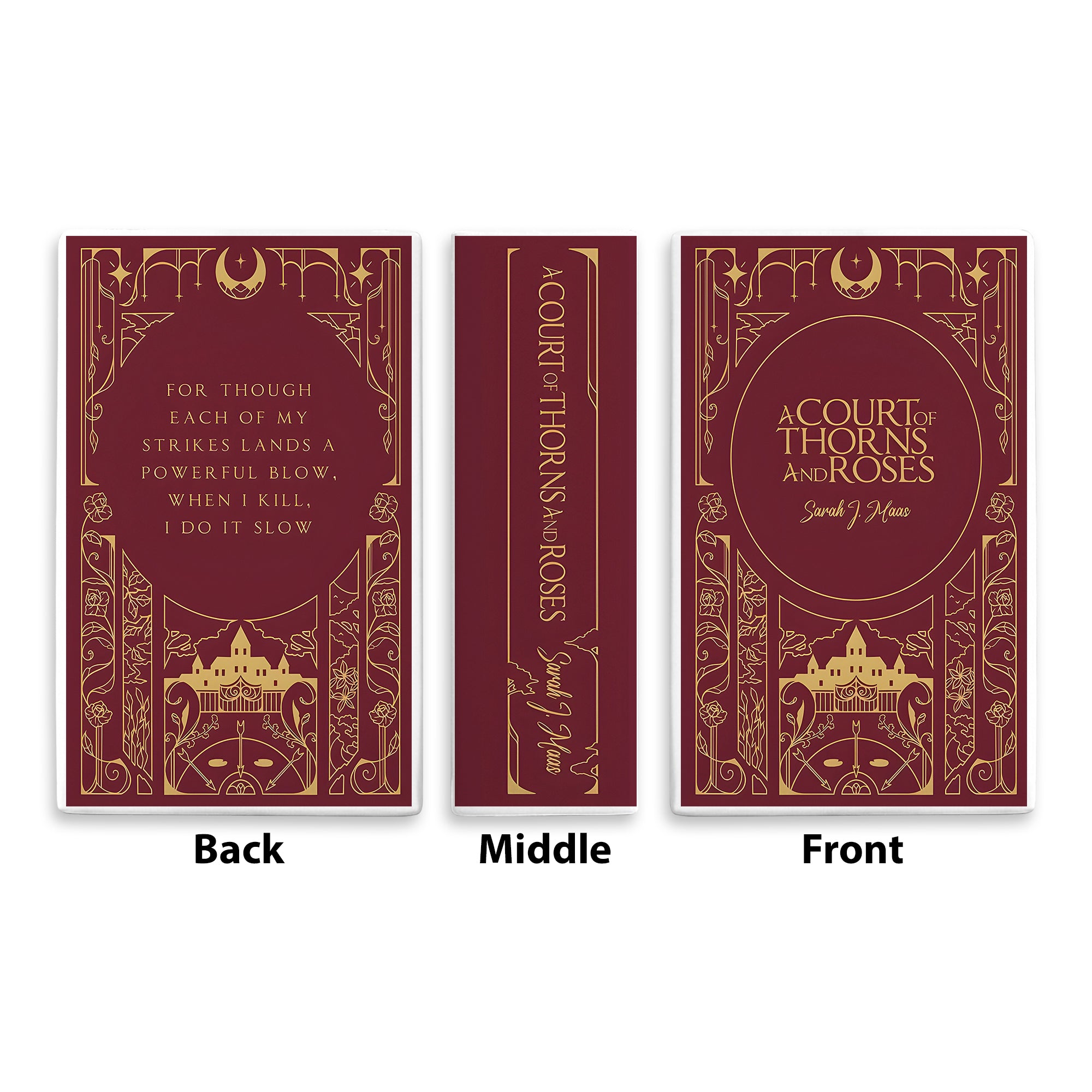 A Court of Thorns and Roses Ceramic Book Vase, ACOTAR Rhysand Quote Decor, Fantasy Romance Gift for Fans CVVRL21