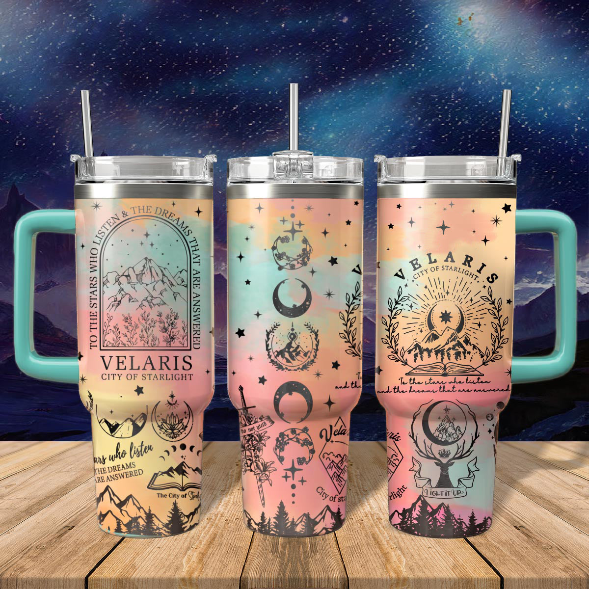 Velaris City of Starlight Tumbler 30oz/40oz, Tumbler 30oz/40oz, Velaris Bookish Gift. VLR27