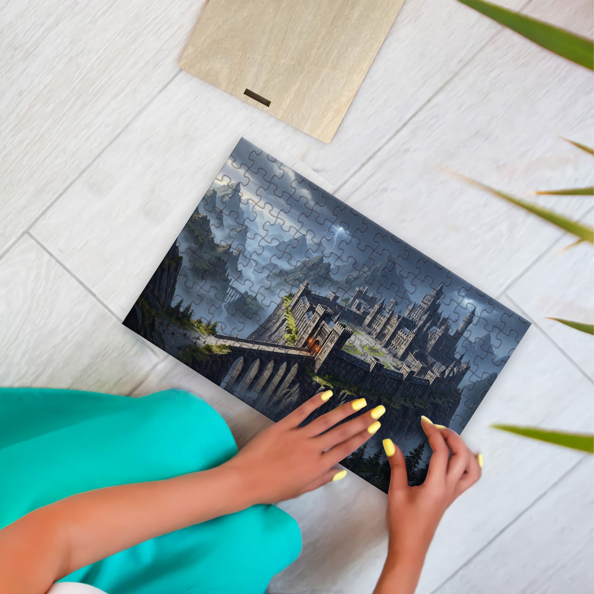 Fourth Wing Wooden Puzzle, Basgiath War College Castle, Fantasy Jigsaw Puzzle for Book Lovers PVLR22