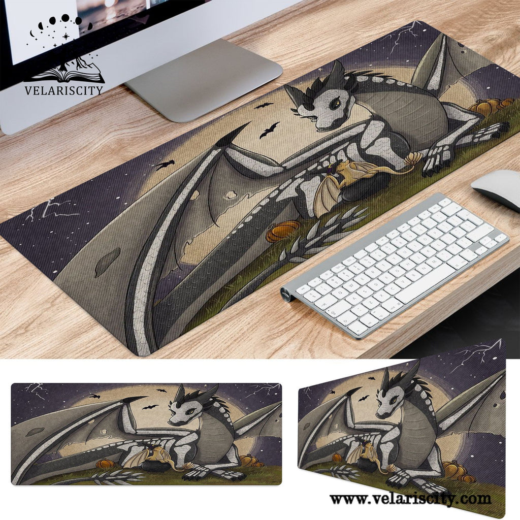 Fourth Wing Desk Mat, Tairn and Andarna Dragon Mouse Pad, Empyrean Series Rebecca Yarros Inspired Desk Pad DMVLR27