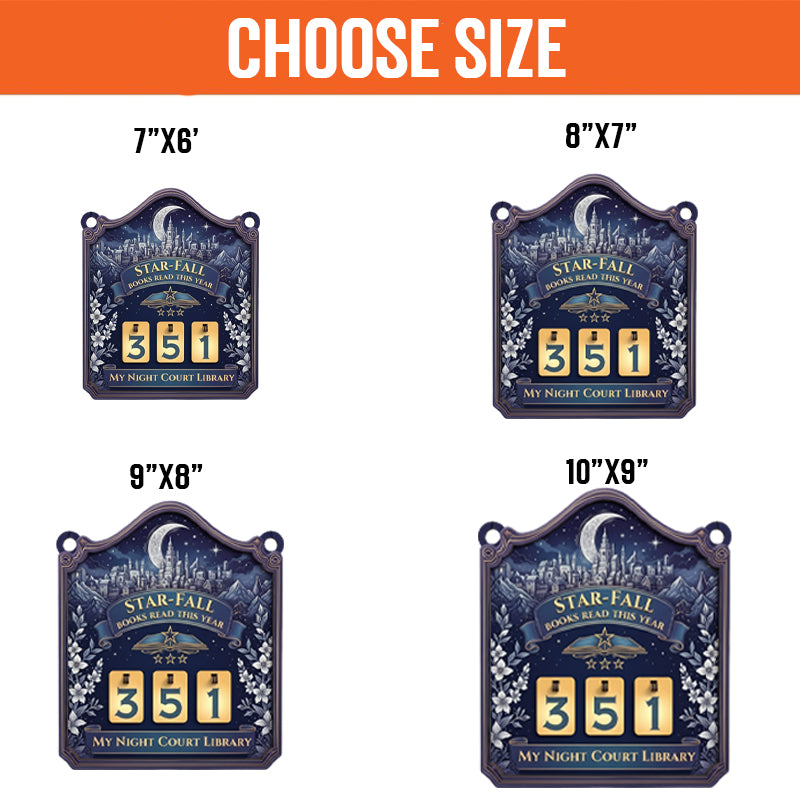 Night Court Velaris Book Tracker Sign, Starfall ACOTAR Inspired Decor, Fantasy Reading Counter, Personalized Bookish Gift BTVLR23