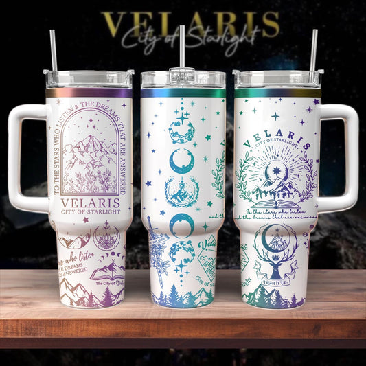 Velaris City of Starlight Tumbler 30oz/40oz, Tumbler 30oz/40oz, Velaris Bookish Gift. VLR27