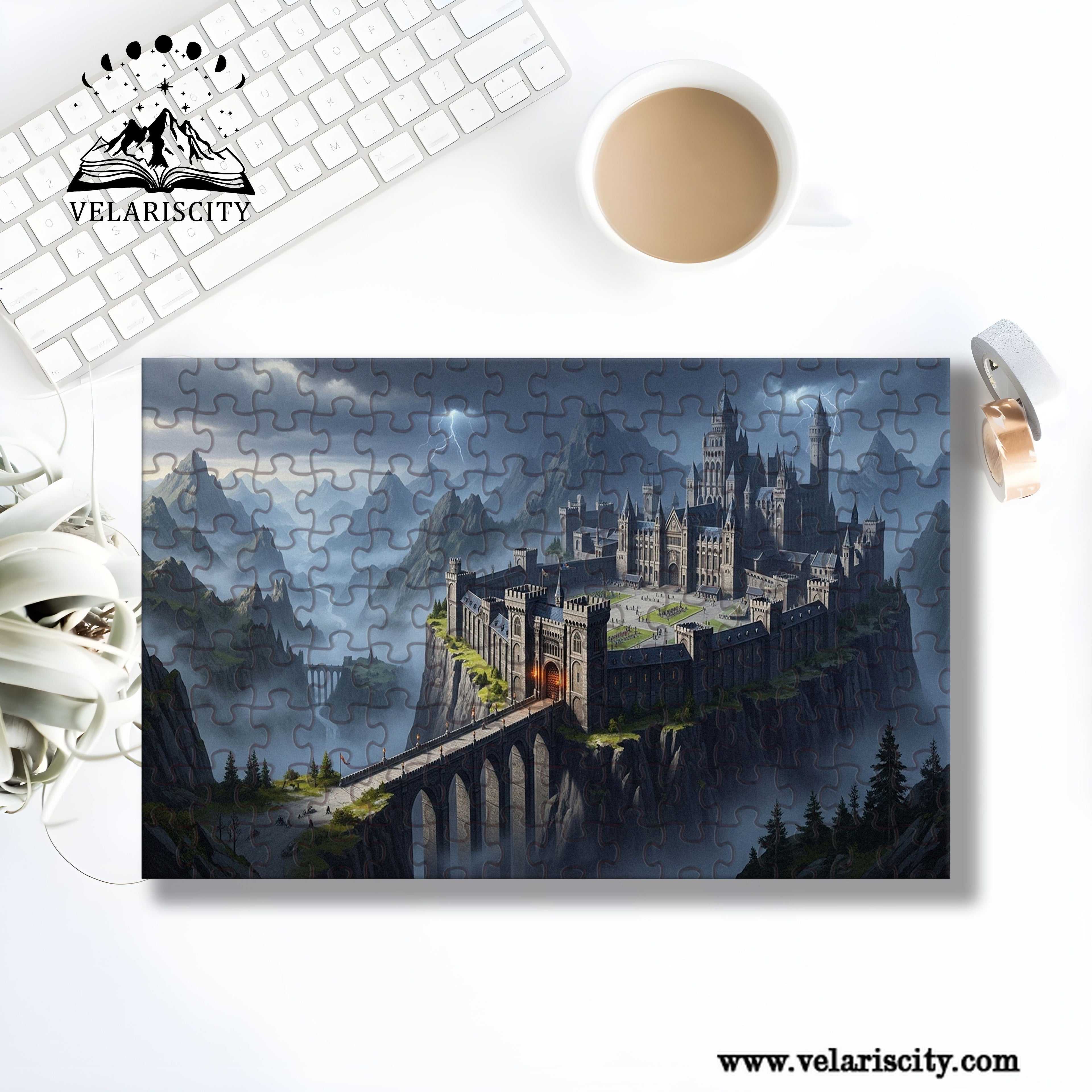Fourth Wing Wooden Puzzle, Basgiath War College Castle, Fantasy Jigsaw Puzzle for Book Lovers PVLR22