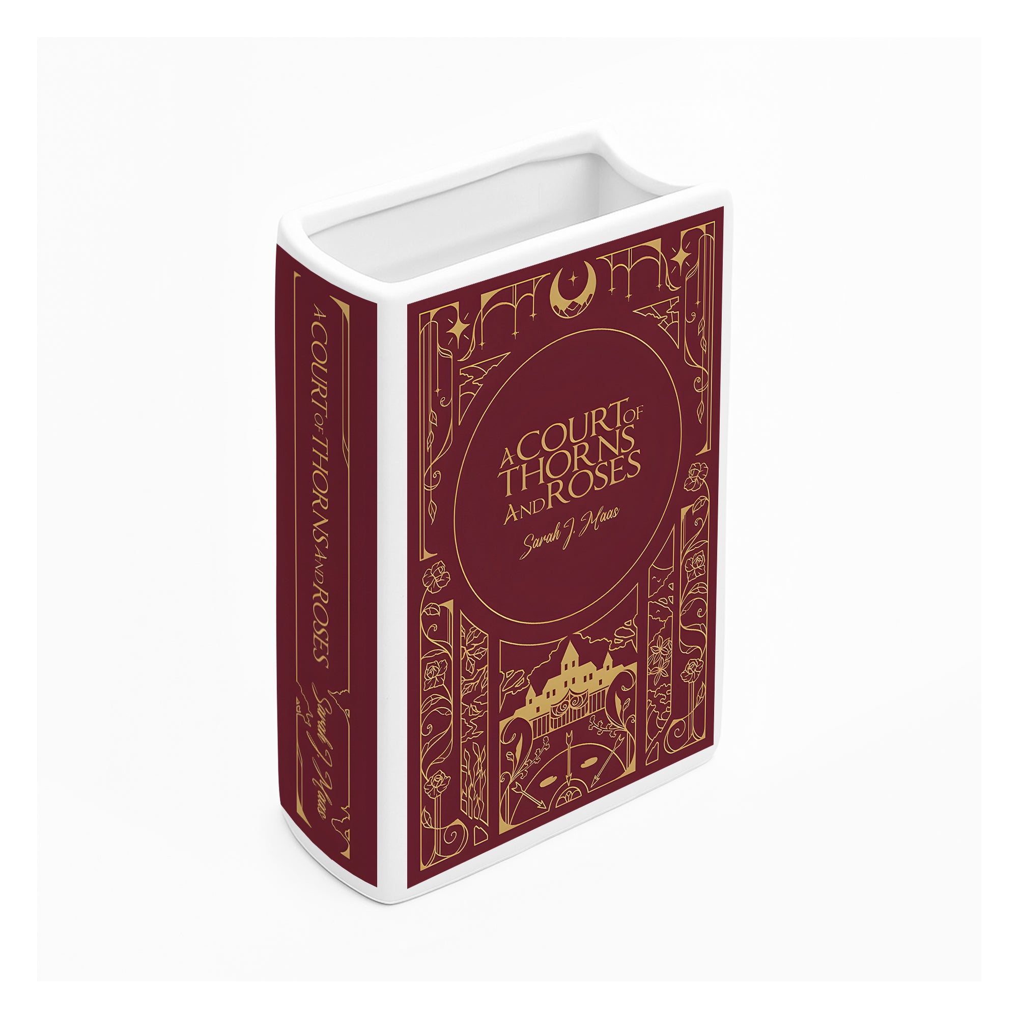 A Court of Thorns and Roses Ceramic Book Vase, ACOTAR Rhysand Quote Decor, Fantasy Romance Gift for Fans CVVRL21