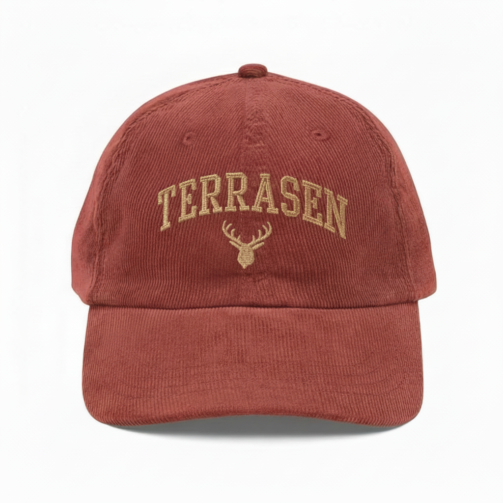 Terrasen Corduroy Dad Hat, Throne of Glass Inspired Embroidered Cap, Stag Fantasy Bookish Gift for Readers VLRH35