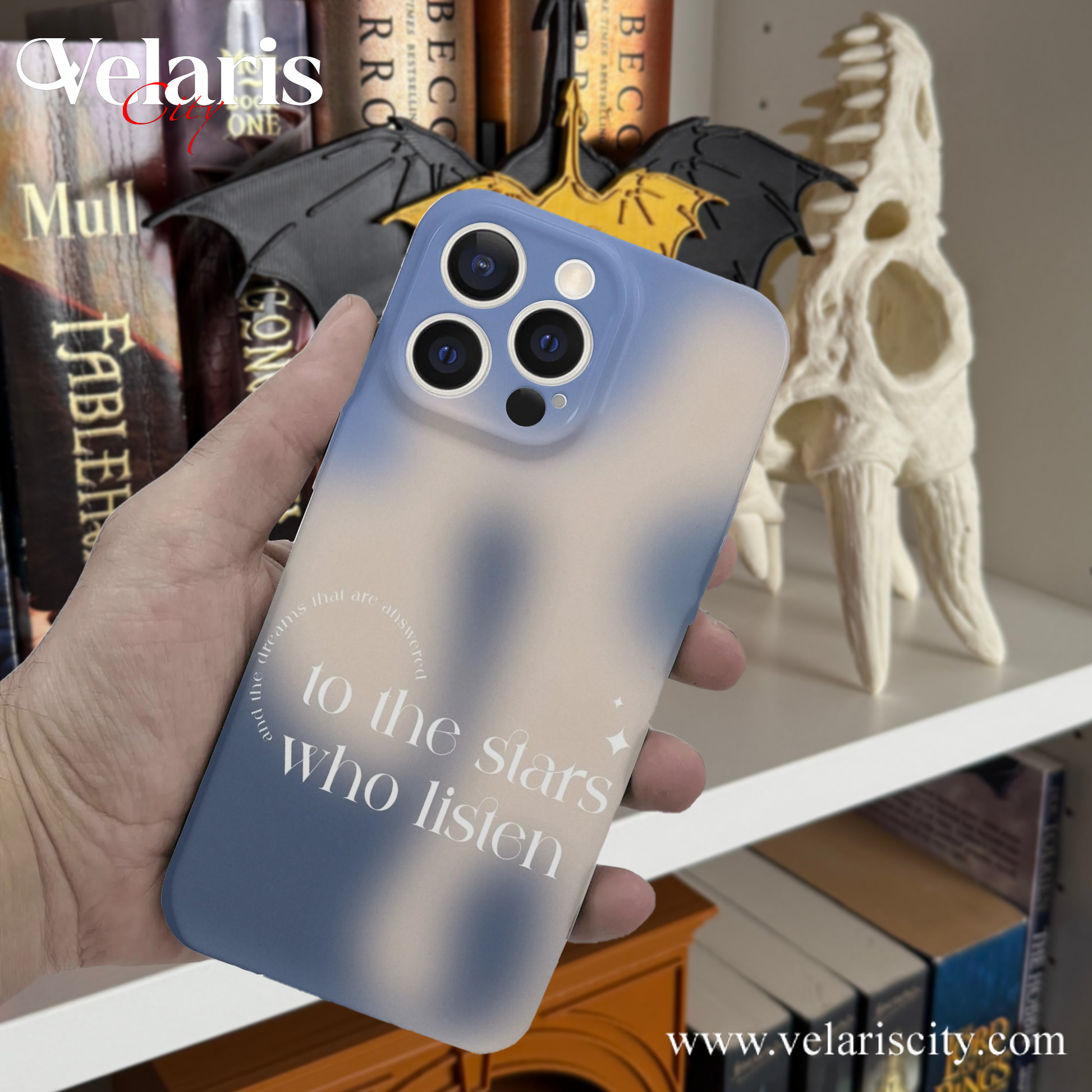 Velaris Quote Inspired Phone Case - ACOTAR Inspired Design, Fantasy Novel iPhone Cover, Book Lover Gift PCVLR21
