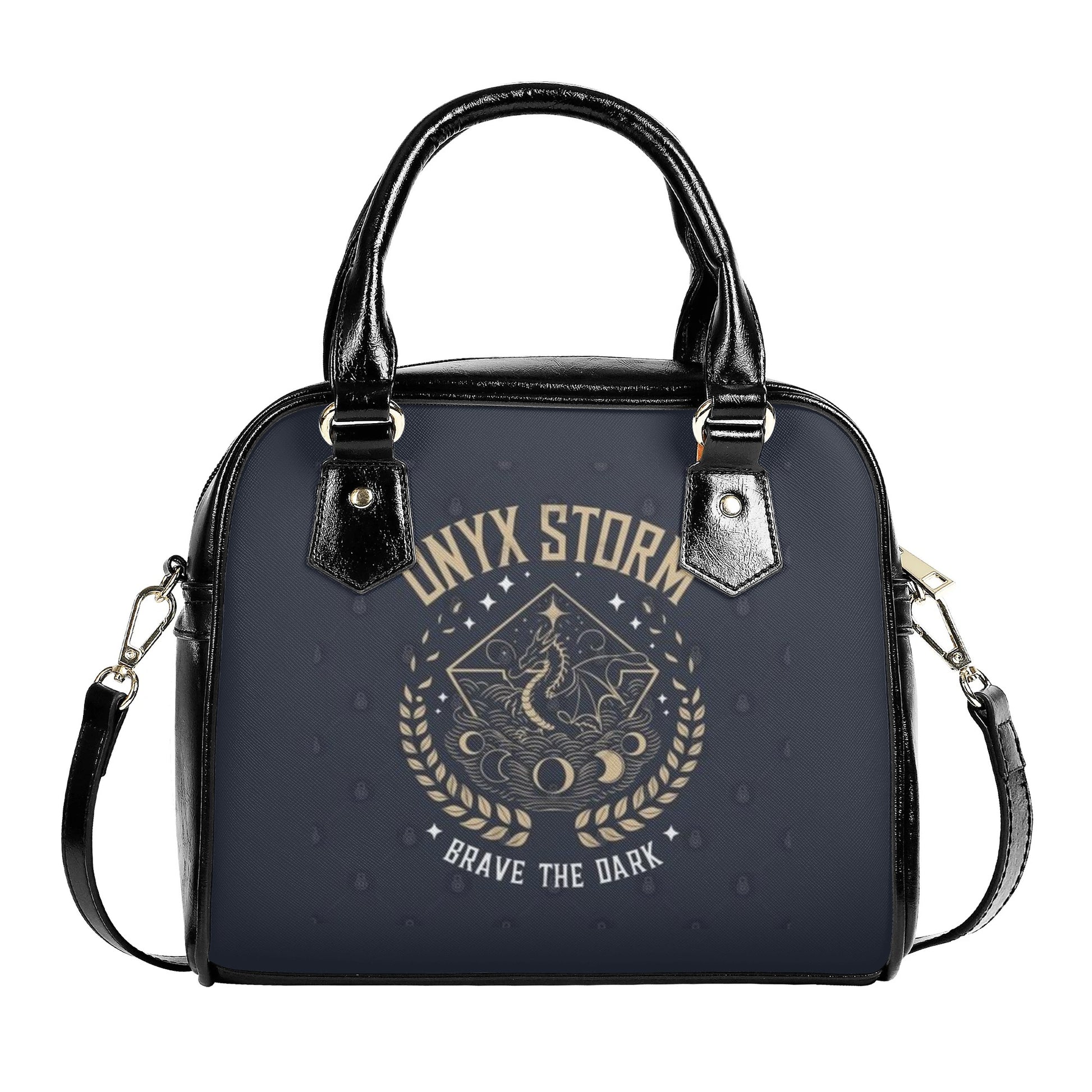 Onyx Storm Leather Bag, Brave The Dark Inspired Bag, Personalized Leather Bag, Fantasy Leather Handbag, Perfect Gift for Women. HBVLR23