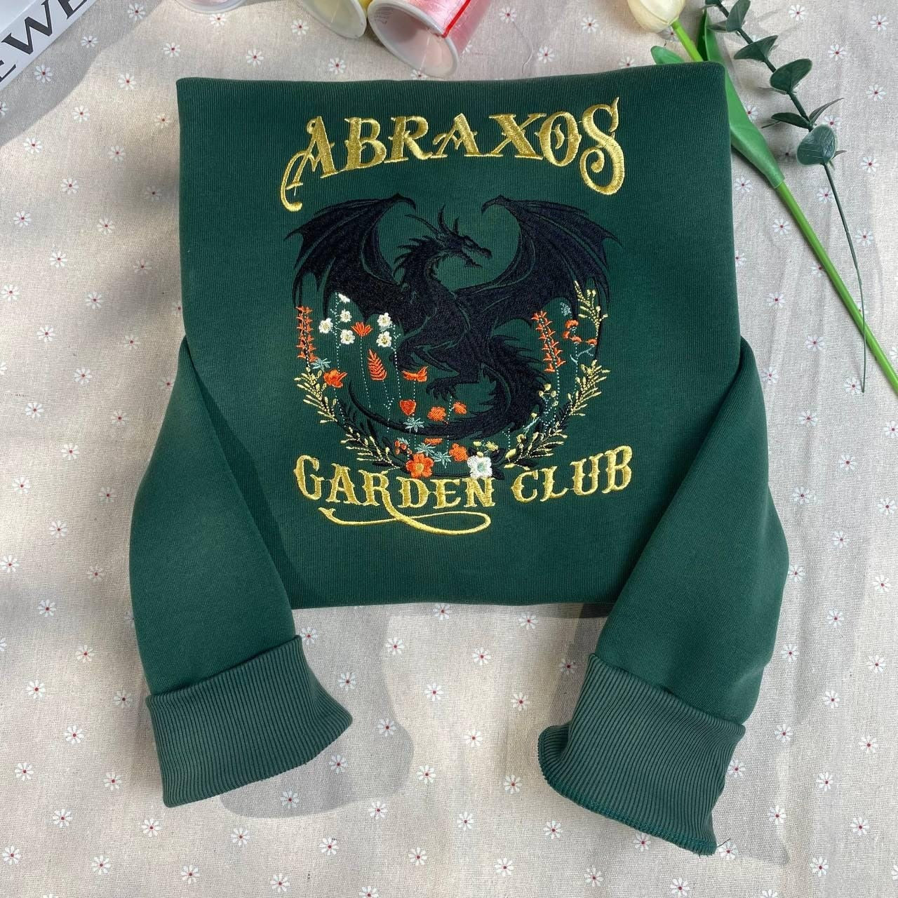 Throne of Glass Embroidered Sweatshirt, Abraxos Garden Club Hoodie, Gifts for Book Fans VEMB44