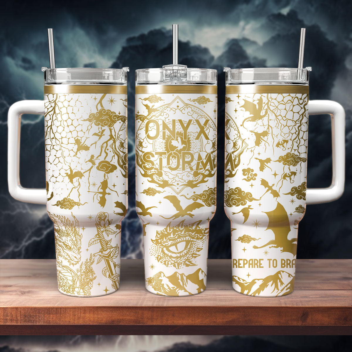 Onyx Storm Book Tumbler 30oz/40oz, The Empyrean Tumbler, Bookish Gift. VLR26