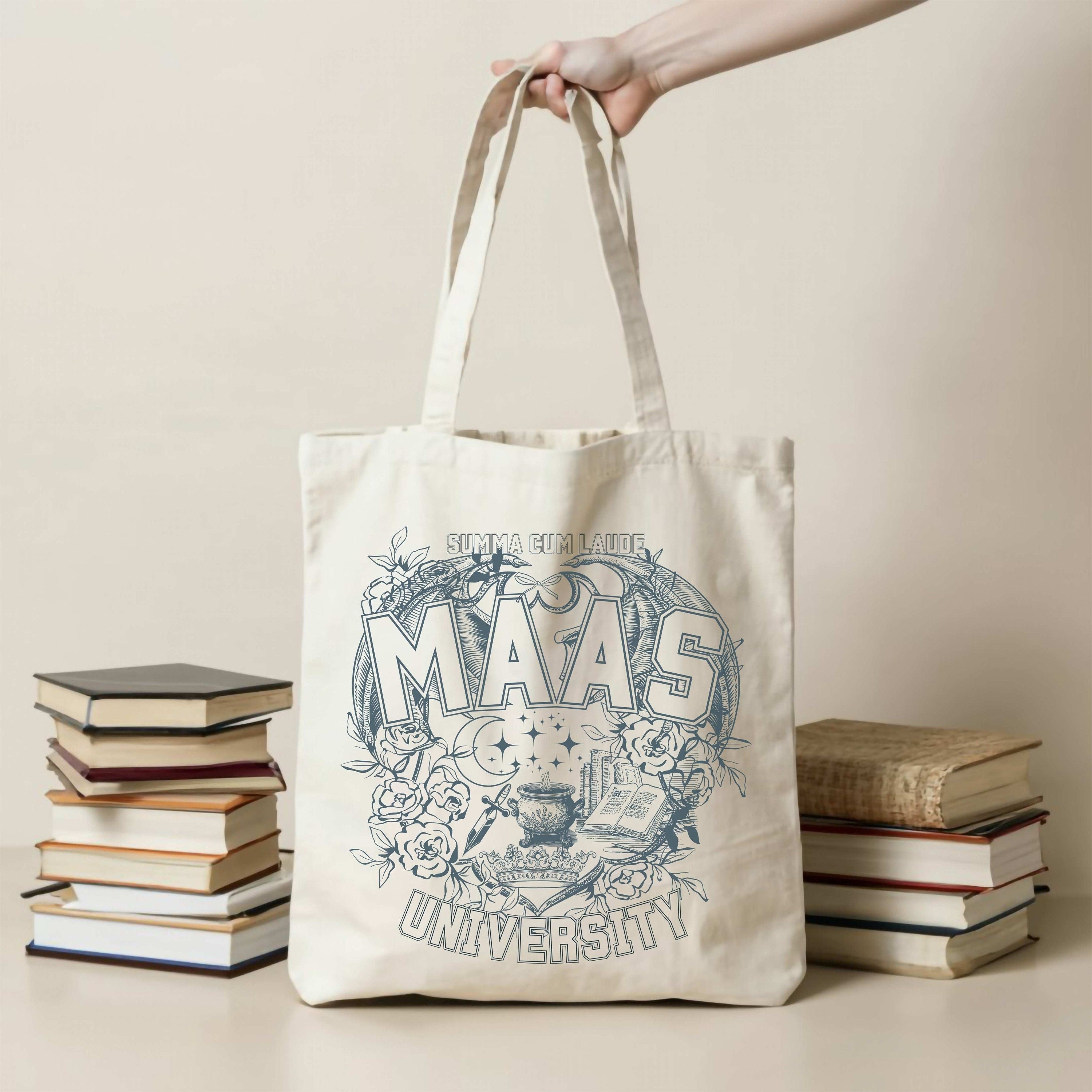 Sarah J Mass Tote Bag, ACOTAR Series, SJM Shopping Bag, Crescent City Merch, Throne of Glass Present, Velaris Book Bag, Book Lover Gifts TBVLR21