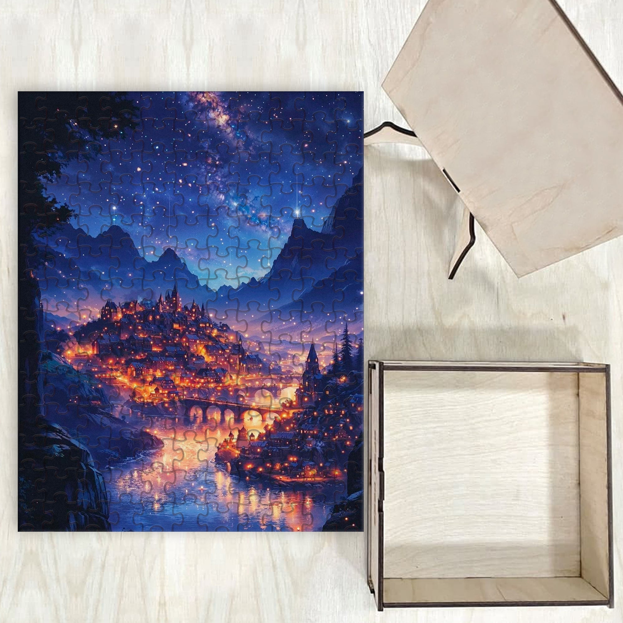 Velaris Night Court Puzzle ACOTAR, Fantasy City of Starlight Wooden Jigsaw Bookish Gift PVLR23