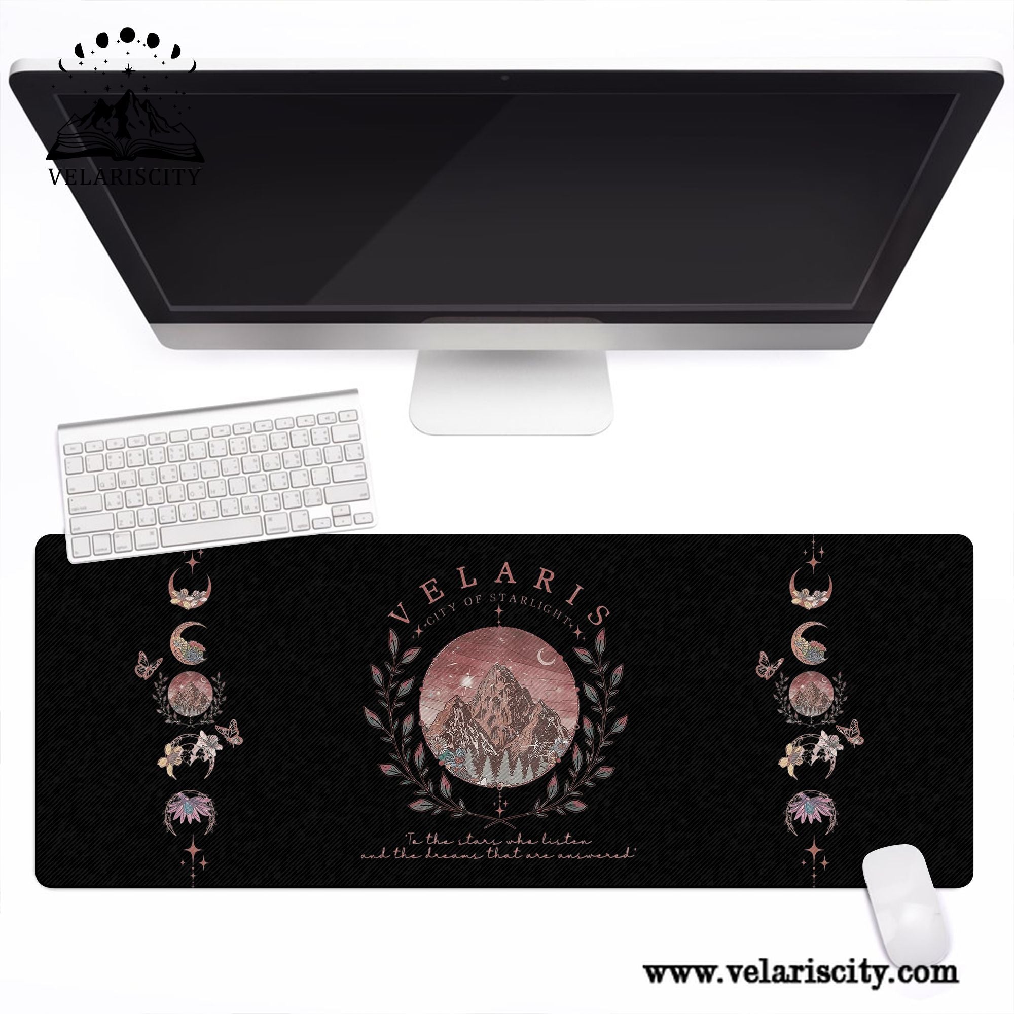 Velaris Desk Mat, ACOTAR City of Starlight Mouse Pad, A Court of Thorns and Roses Fantasy Desk Pad DMVLR06