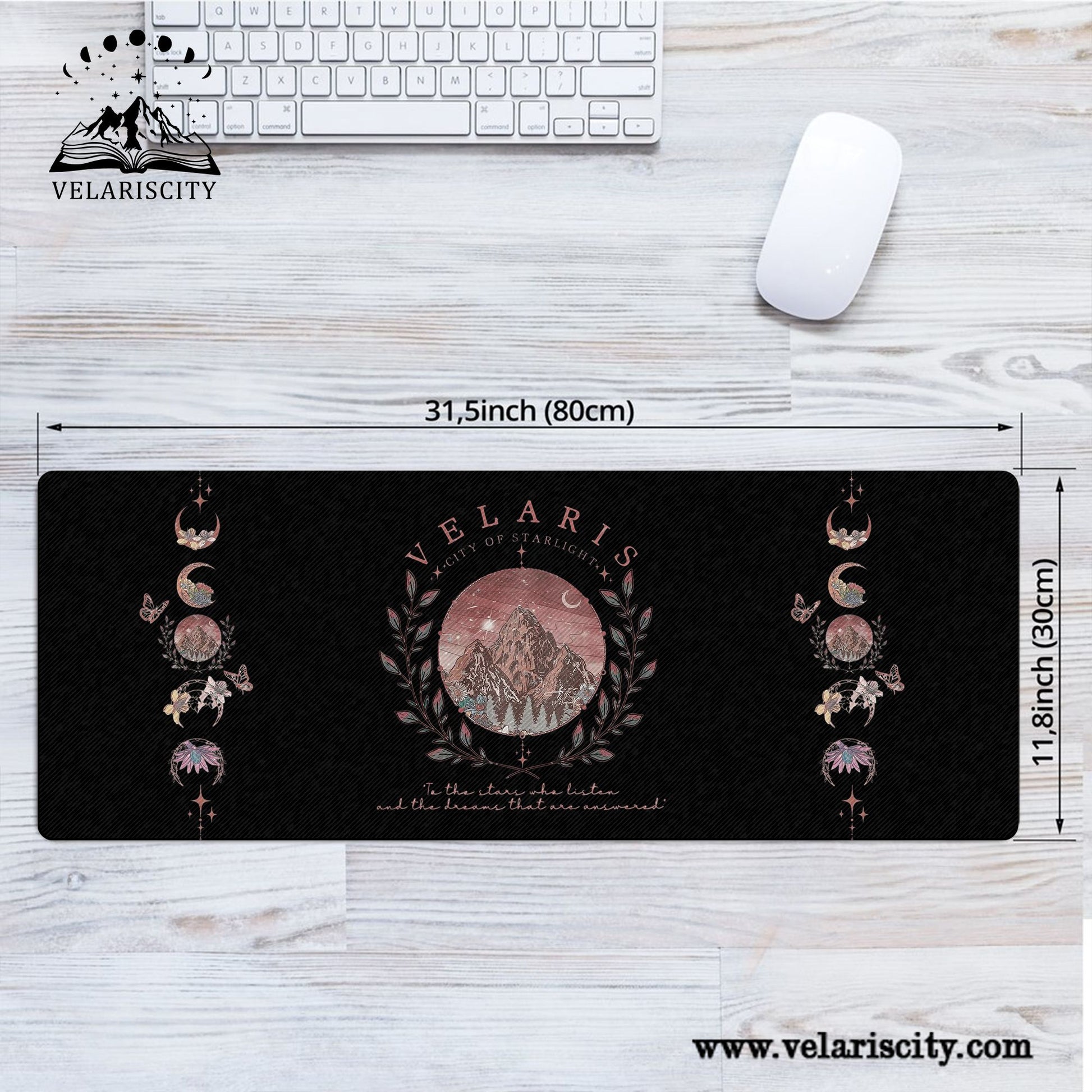Velaris Desk Mat, ACOTAR City of Starlight Mouse Pad, A Court of Thorns and Roses Fantasy Desk Pad DMVLR06