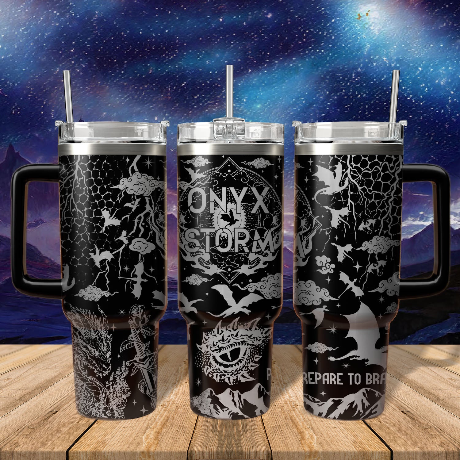 Onyx Storm Book Tumbler 30oz/40oz, The Empyrean Tumbler, Bookish Gift. VLR26