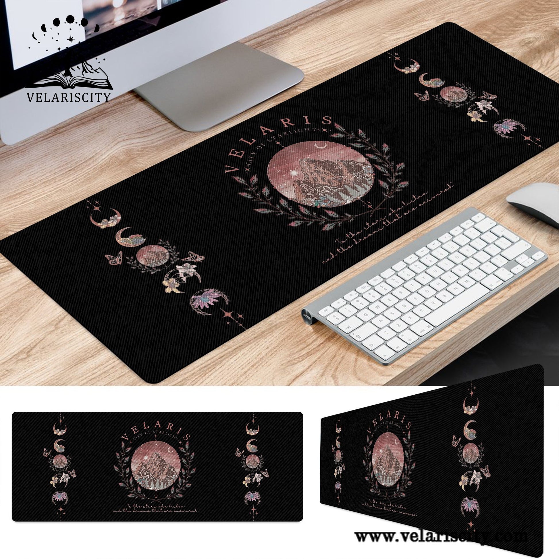 Velaris Desk Mat, ACOTAR City of Starlight Mouse Pad, A Court of Thorns and Roses Fantasy Desk Pad DMVLR06