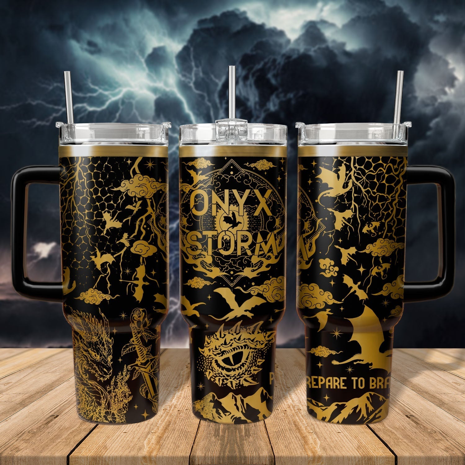 Onyx Storm Book Tumbler 30oz/40oz, The Empyrean Tumbler, Bookish Gift. VLR26