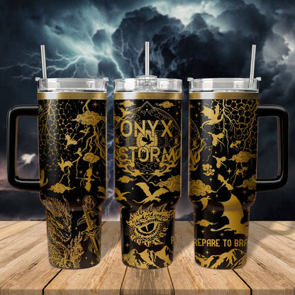 Onyx Storm Book Tumbler 30oz/40oz, Starlight Tumbler 30oz/40oz, Velaris Bookish Gift. VLR26