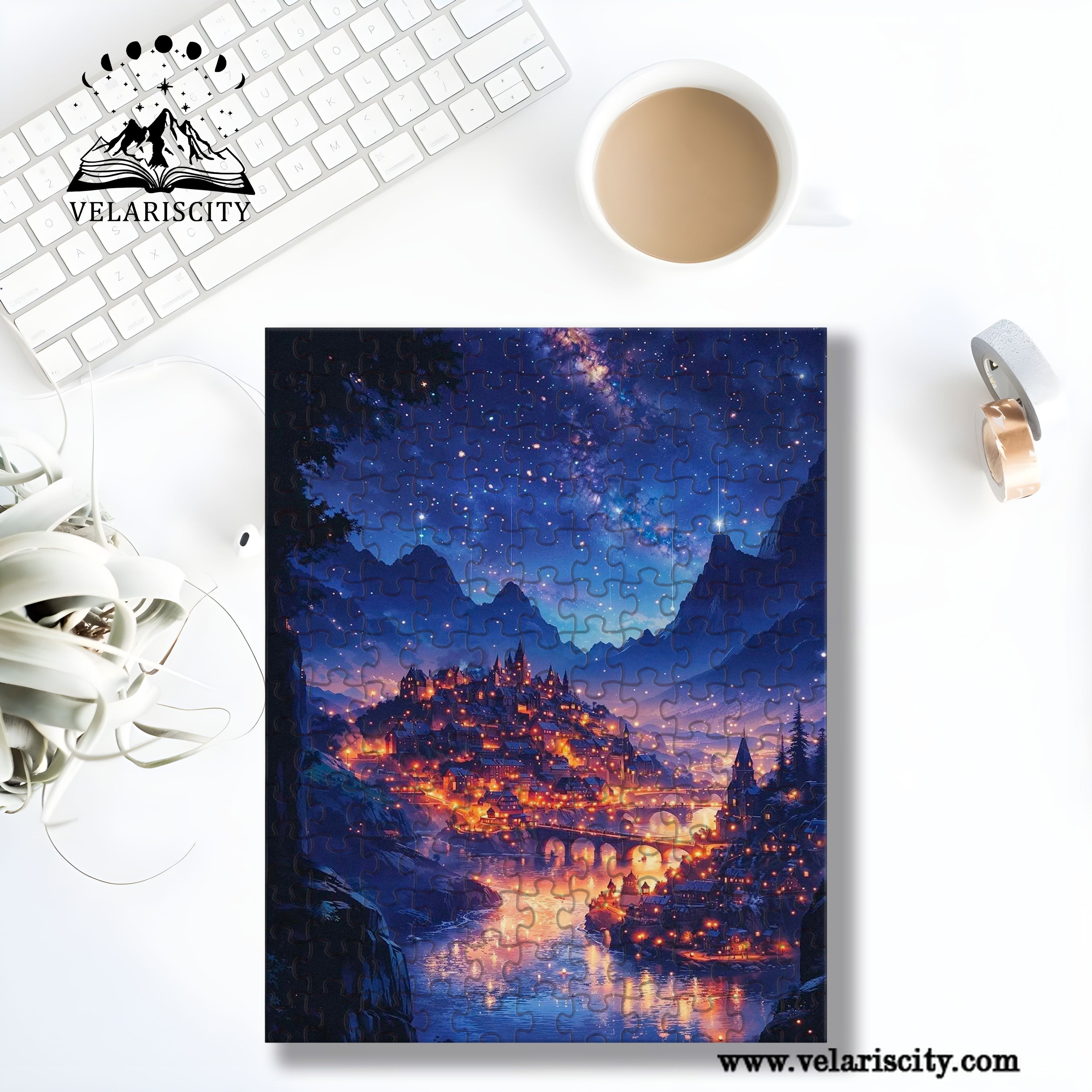 Velaris Night Court Puzzle ACOTAR, Fantasy City of Starlight Wooden Jigsaw Bookish Gift PVLR23