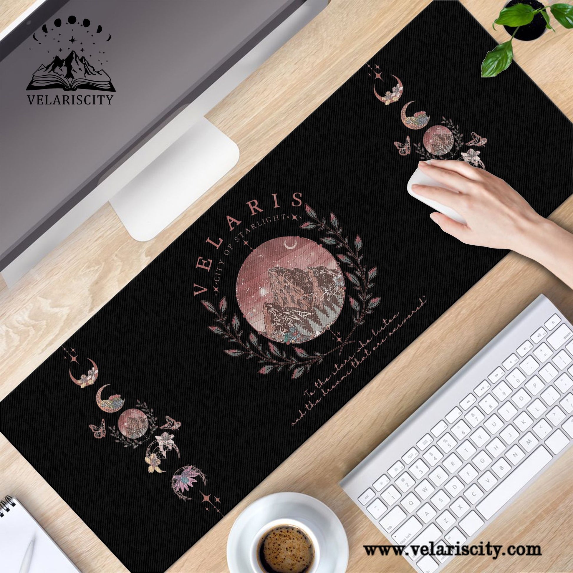 Velaris Desk Mat, ACOTAR City of Starlight Mouse Pad, A Court of Thorns and Roses Fantasy Desk Pad DMVLR06