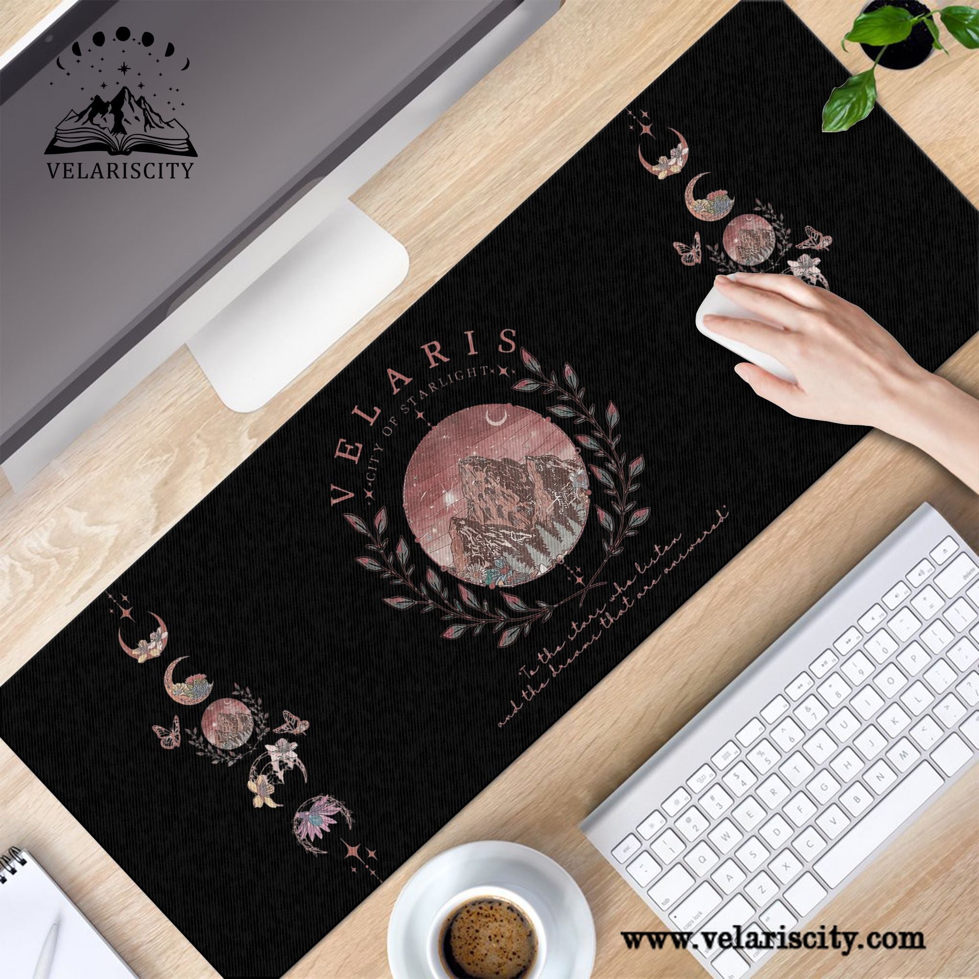 Velaris Desk Mat, ACOTAR City of Starlight Mouse Pad, A Court of Thorns and Roses Fantasy Desk Pad DMVLR06