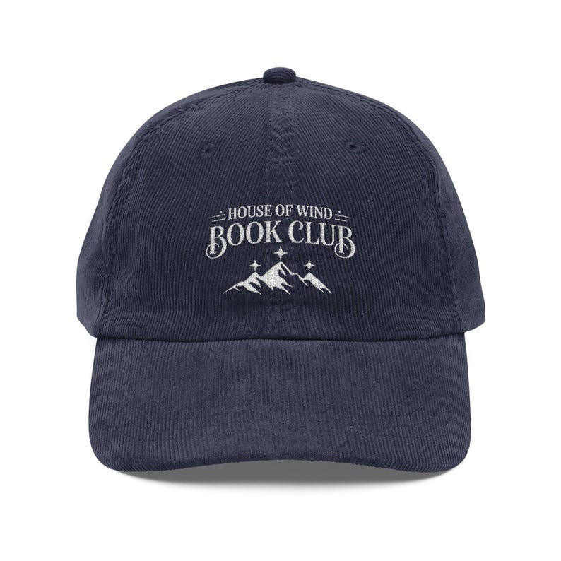 House of Wind Book Club Corduroy Dad Hat, ACOTAR Inspired Embroidered Cap, Bookish Fantasy Gift for Readers VLRH36