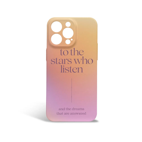 "To the stars who listen.." Quote Inspired Phone Case - ACOTAR Inspired Design, Fantasy Novel iPhone Cover, Book Lover Gift PCVLR22