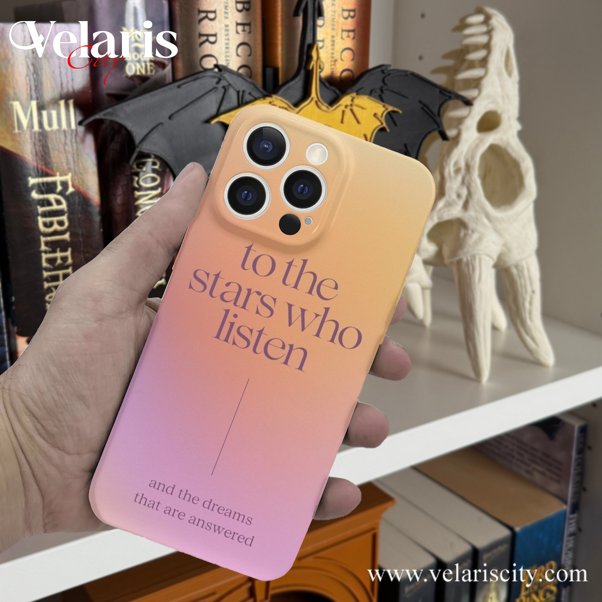 "To the stars who listen.." Quote Inspired Phone Case - ACOTAR Inspired Design, Fantasy Novel iPhone Cover, Book Lover Gift PCVLR22