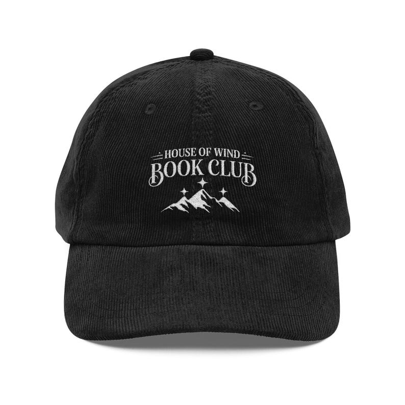 House of Wind Book Club Corduroy Dad Hat, ACOTAR Inspired Embroidered Cap, Bookish Fantasy Gift for Readers VLRH36