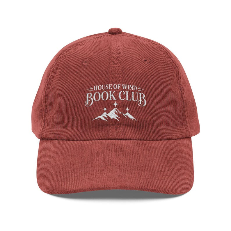 House of Wind Book Club Corduroy Dad Hat, ACOTAR Inspired Embroidered Cap, Bookish Fantasy Gift for Readers VLRH36
