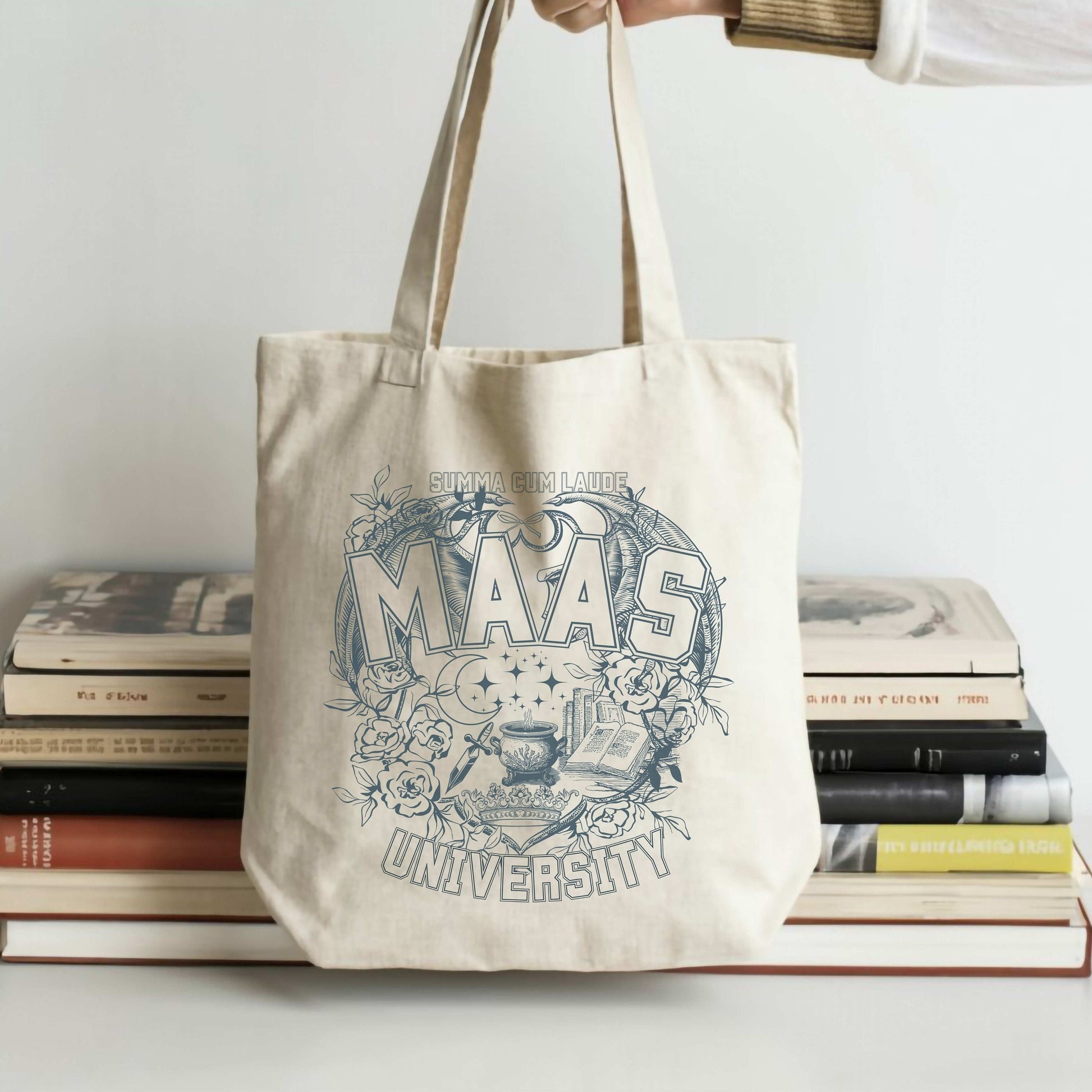 Sarah J Mass Tote Bag, ACOTAR Series, SJM Shopping Bag, Crescent City Merch, Throne of Glass Present, Velaris Book Bag, Book Lover Gifts TBVLR21
