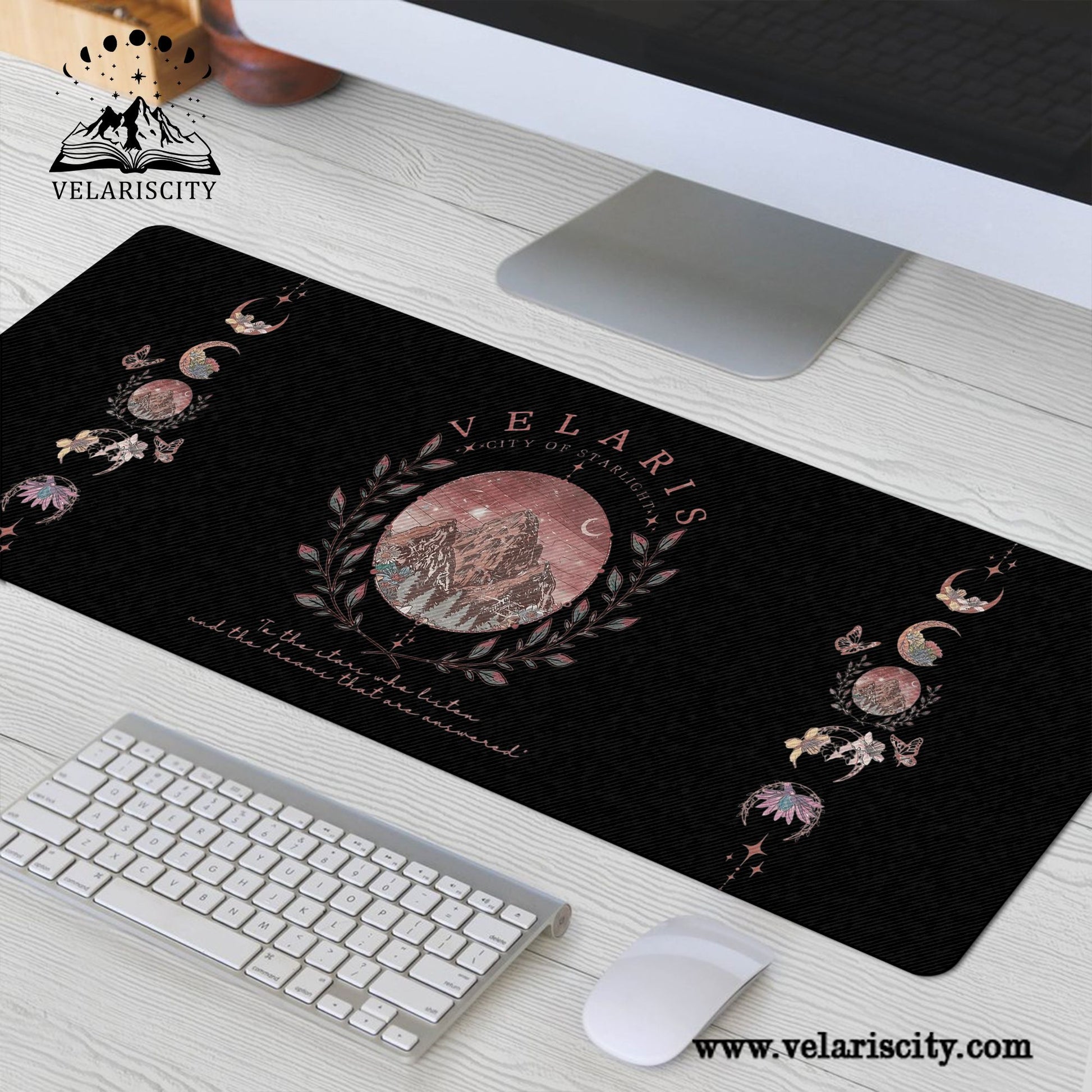 Velaris Desk Mat, ACOTAR City of Starlight Mouse Pad, A Court of Thorns and Roses Fantasy Desk Pad DMVLR06
