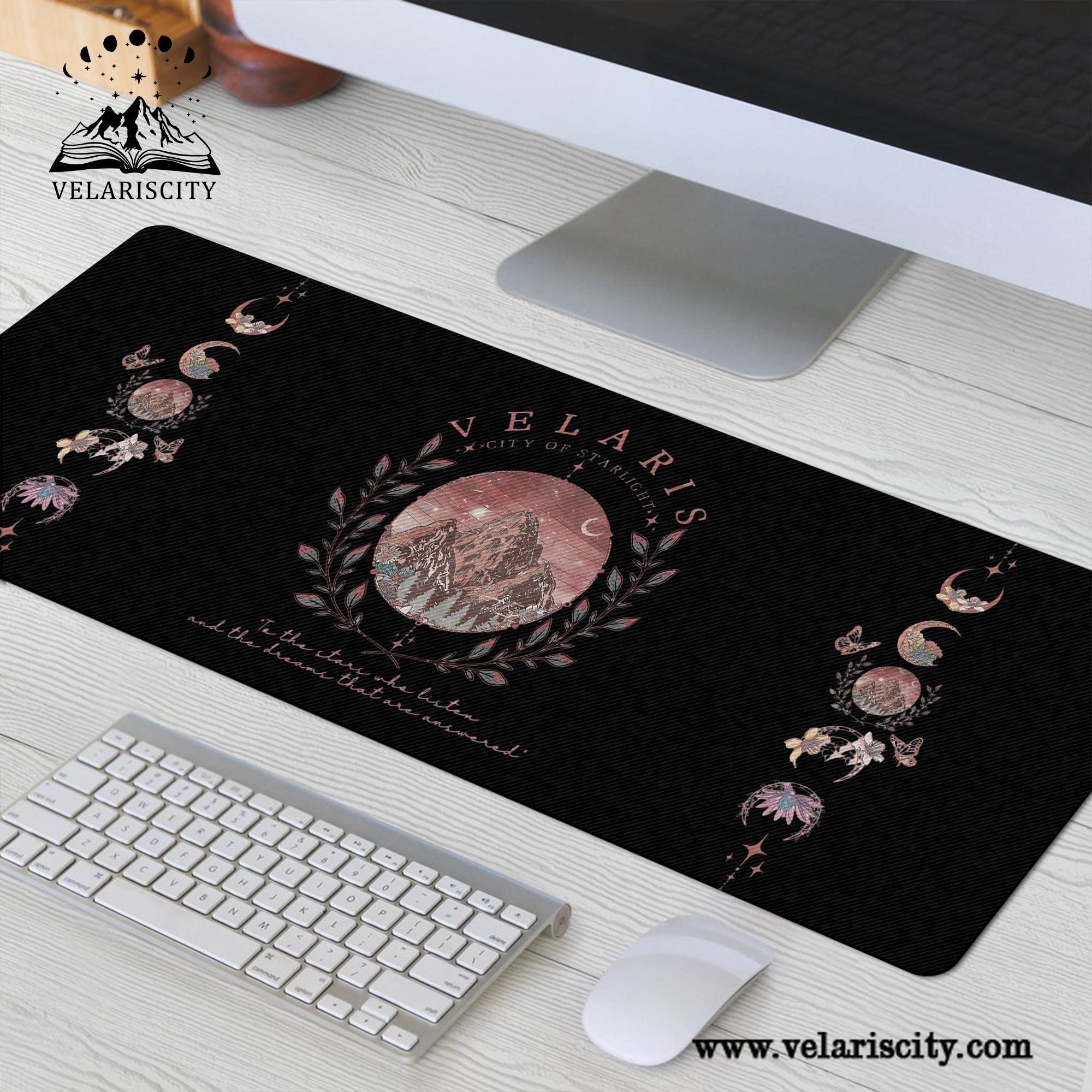 Velaris Desk Mat, ACOTAR City of Starlight Mouse Pad, A Court of Thorns and Roses Fantasy Desk Pad DMVLR06