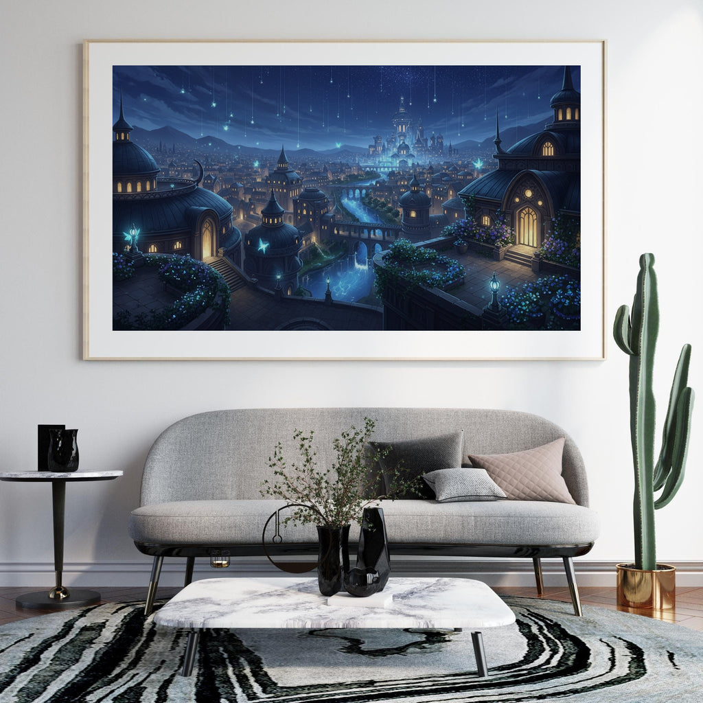 Velaris ACOTAR Wall Art, City of Starlight Fantasy Night Sky Poster, Rhysand Court of Dreams Sarah J Maas Inspired Decor Print VLRP63