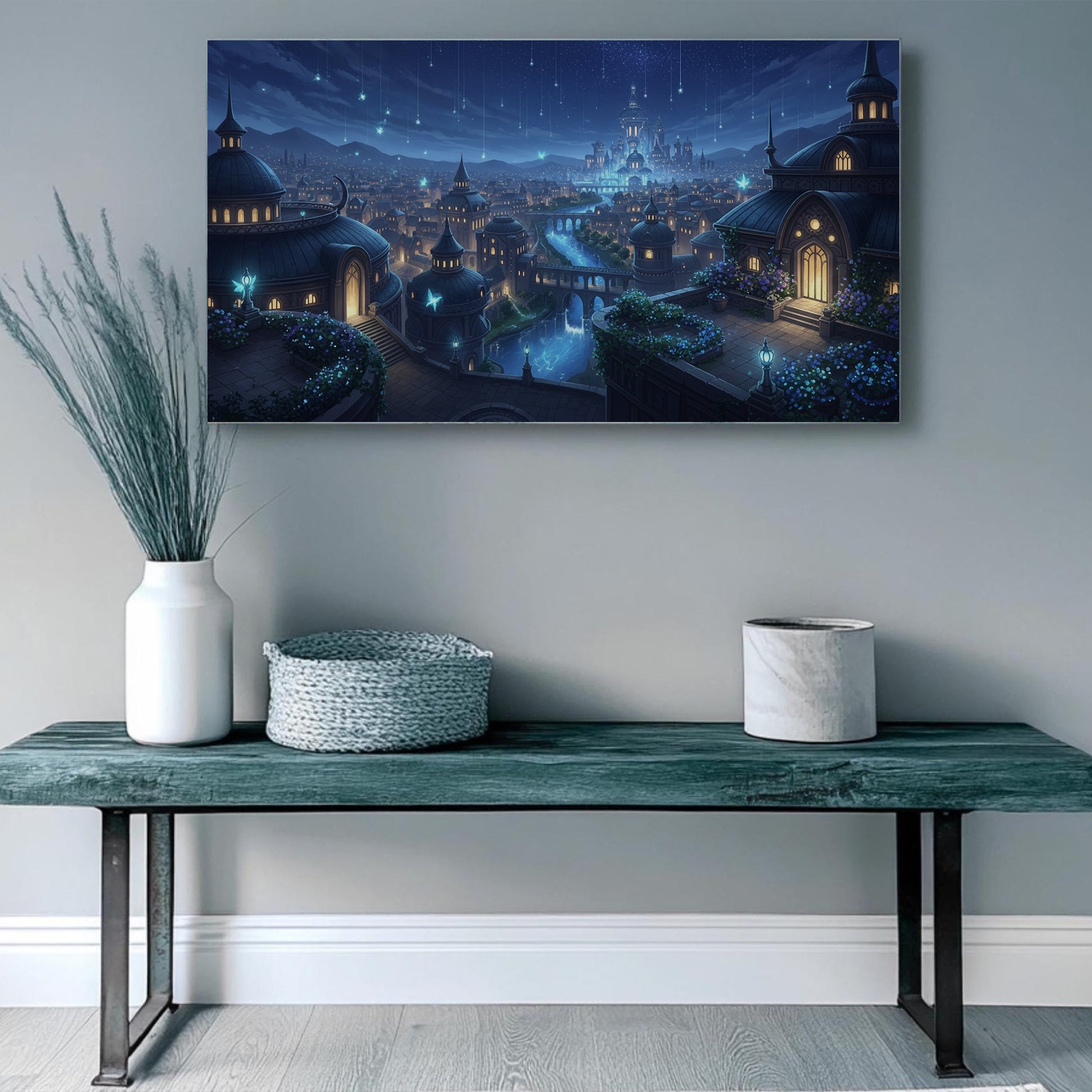 Velaris ACOTAR Wall Art, City of Starlight Fantasy Night Sky Poster, Rhysand Court of Dreams Sarah J Maas Inspired Decor Print VLRP63