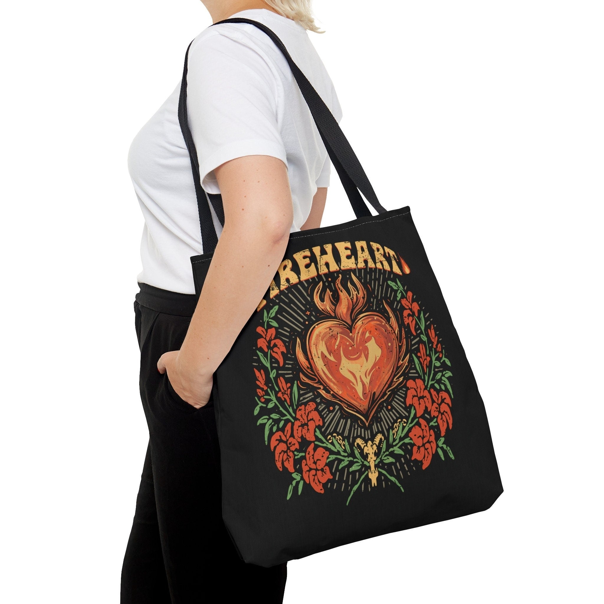 Fireheart - TOG Series - Throne of Glass - Booktok Gifts - Aelin Galathynius - Tote Bag - Shoulder Bag - Handbag - Purse - Canvas Bag TBVLR22