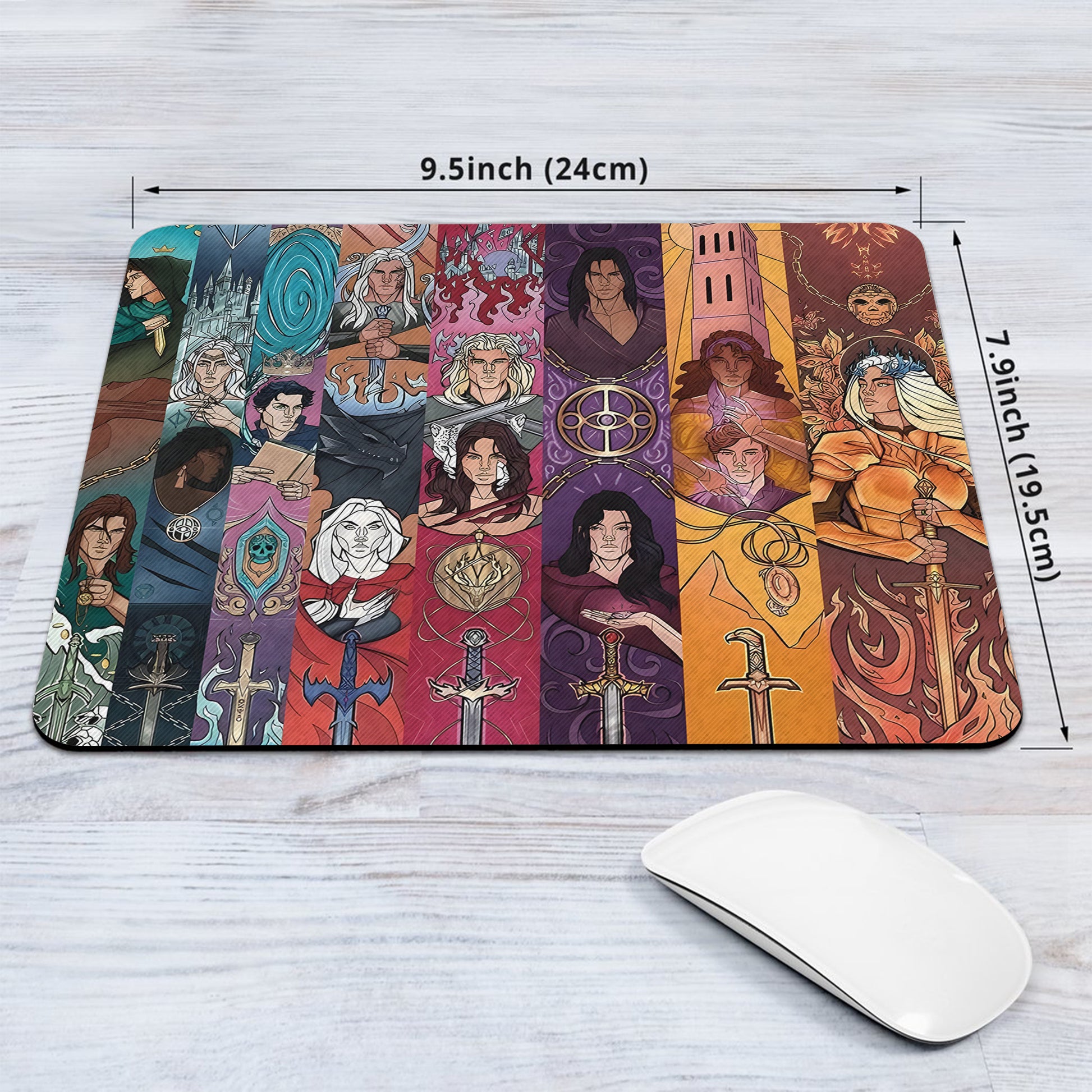 Throne of Glass Desk Mat, SJM Character Art Mouse Pad, Bookish Fantasy Desk Pad, Gifts For Fans DMVLR24