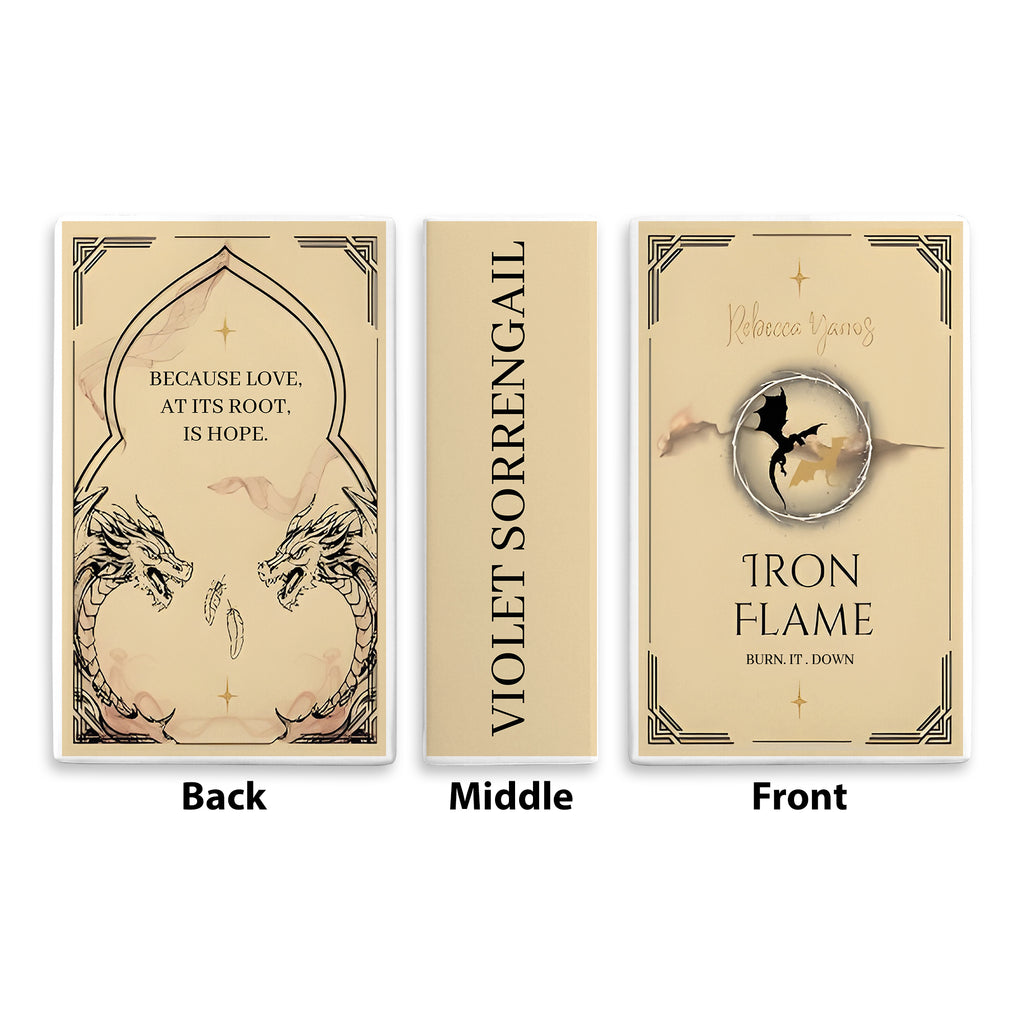 Iron Flame Ceramic Book Vase, Minimalist Ceramic Flower Vase for Book Lovers, Burn It Down Edition, Fantasy Home Decor Gift CVVRL24