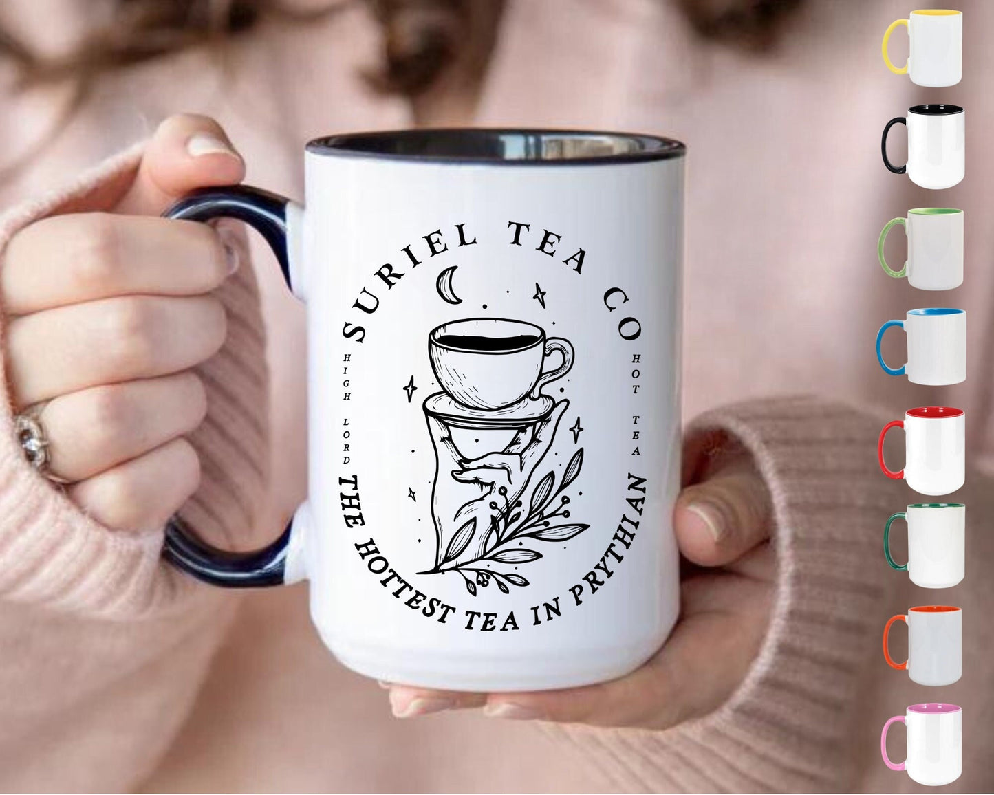 Suriel Tea Co Banned Books Mugs, Bookish Gift Booktok Smut Mug, Reading Gifts for Librarian Cup Book Lover Gift for Women Smut Reader MGVLR24