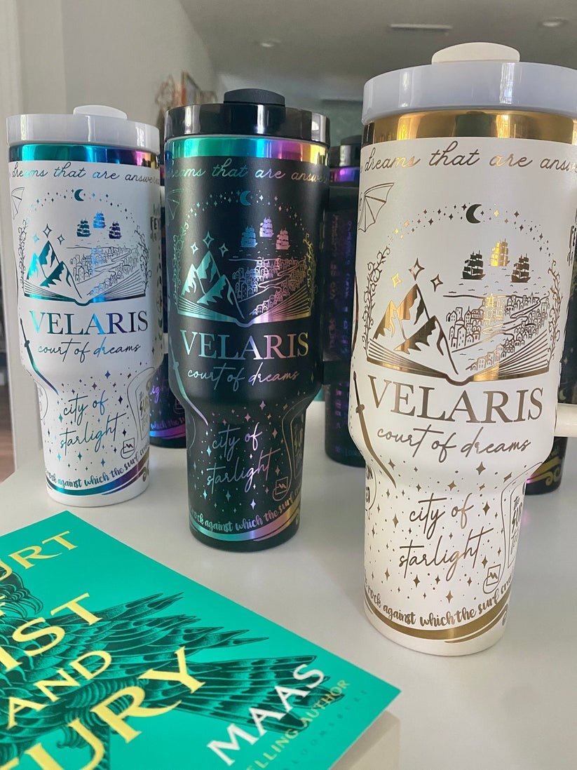 Velaris City Court of Dream Tumbler 30oz/40oz, Death And Night Tumbler, Acotar Bookish Gift. VLR29