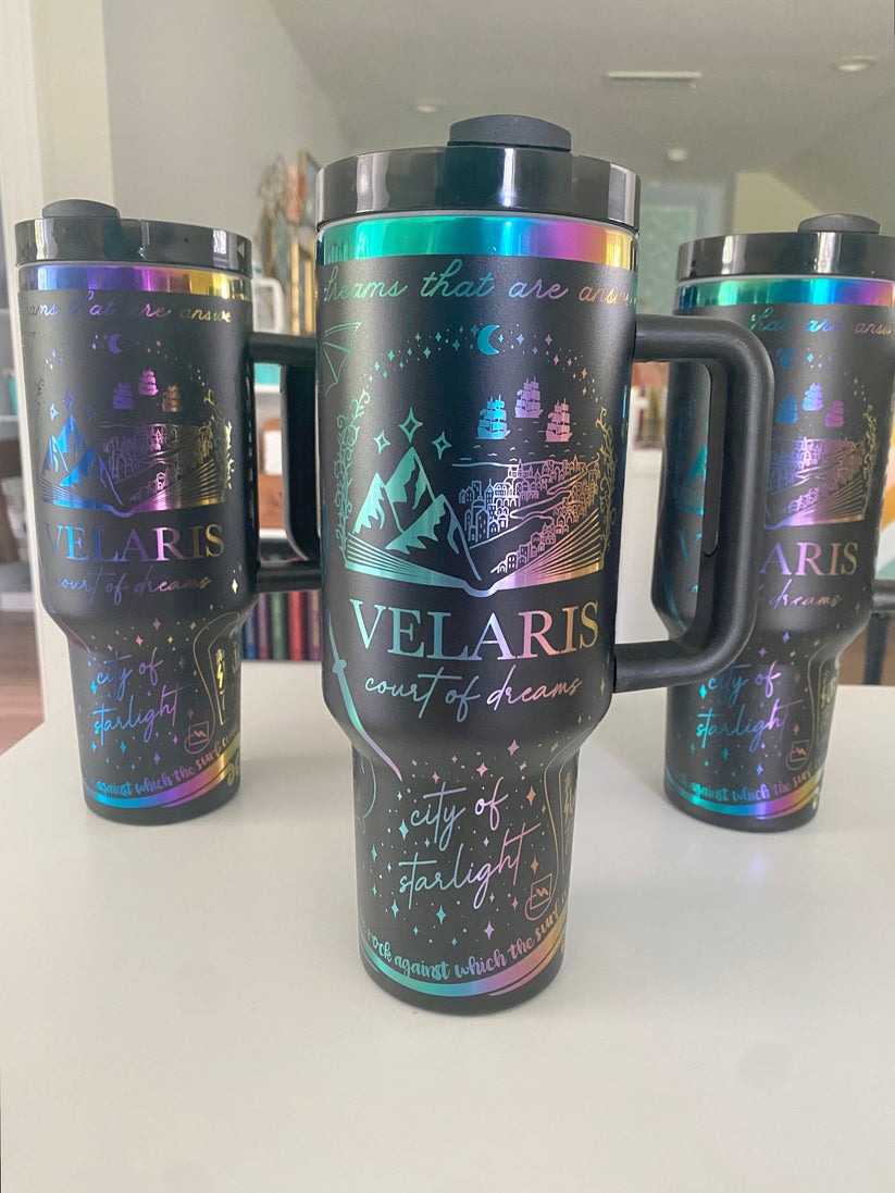 Velaris City Court of Dream Tumbler 30oz/40oz, Death And Night Tumbler, Acotar Bookish Gift. VLR29