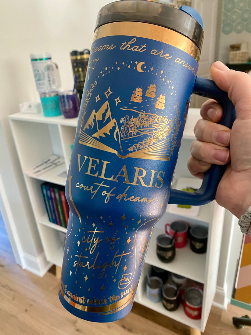 Velaris City Court of Dream Tumbler 30oz/40oz, Death And Night Tumbler, Acotar Bookish Gift. VLR29