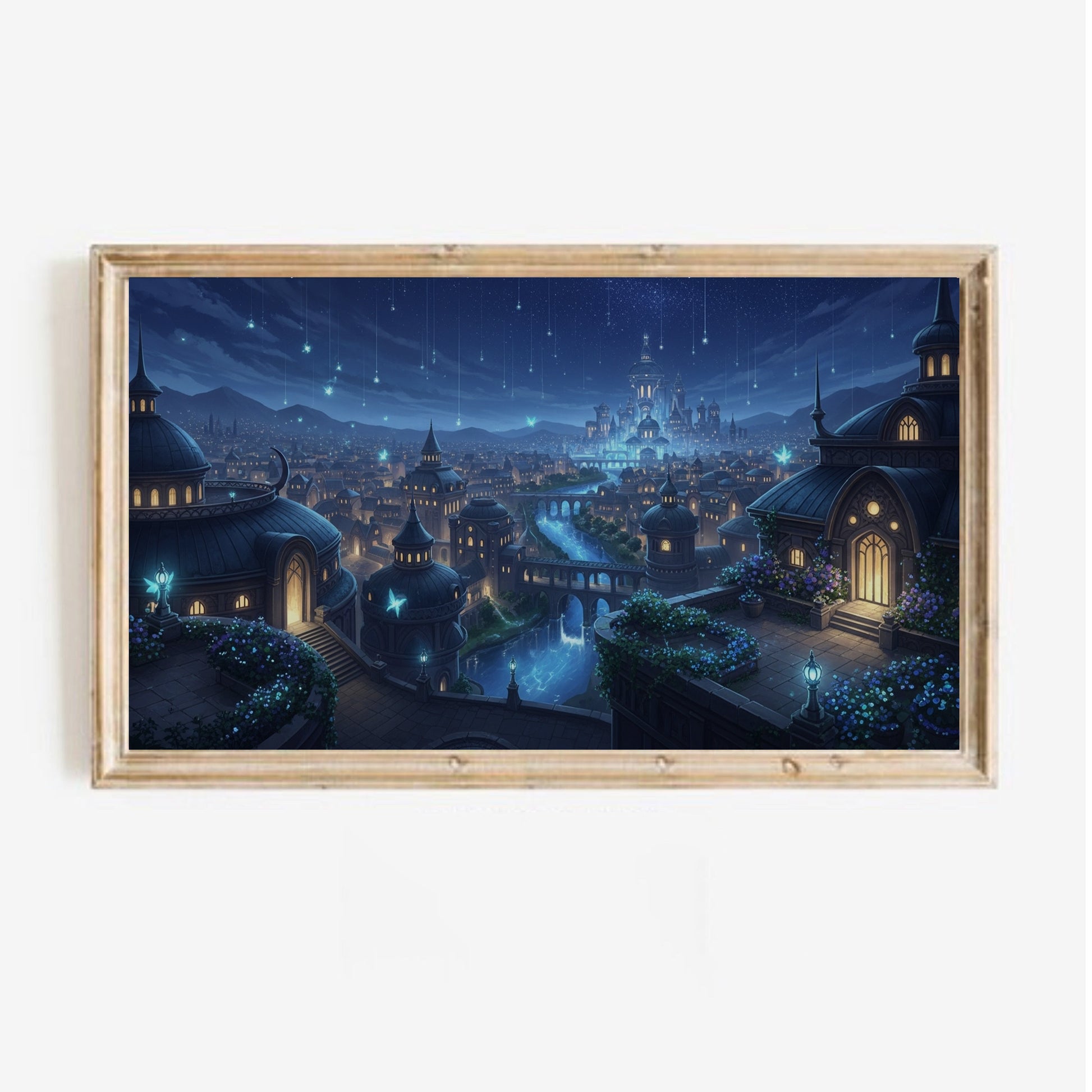 Velaris ACOTAR Wall Art, City of Starlight Fantasy Night Sky Poster, Rhysand Court of Dreams Sarah J Maas Inspired Decor Print VLRP63