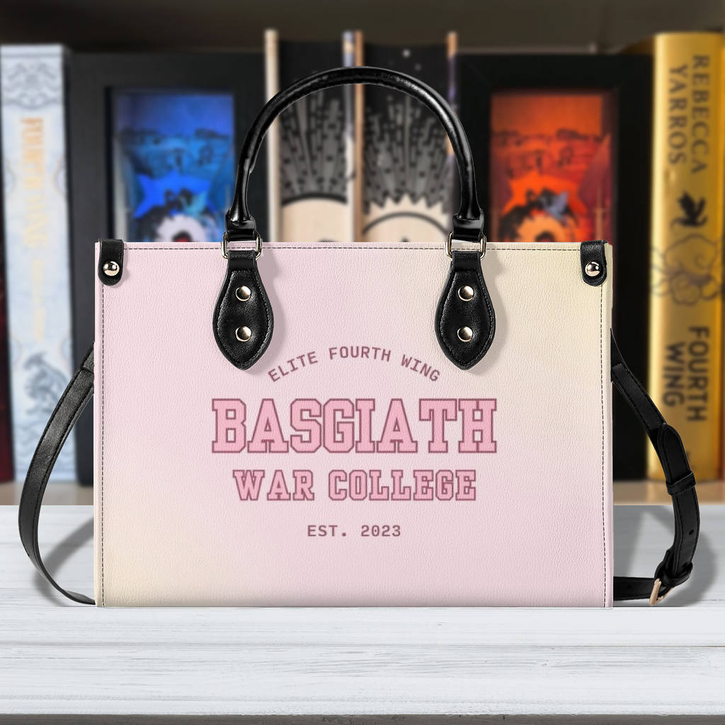 Basgiath War College Leather Bag, Fourth Wing Inspired Bag, Personalized Leather Bag, Fantasy Leather Handbag, Perfect Gift for Women. HBVLR25
