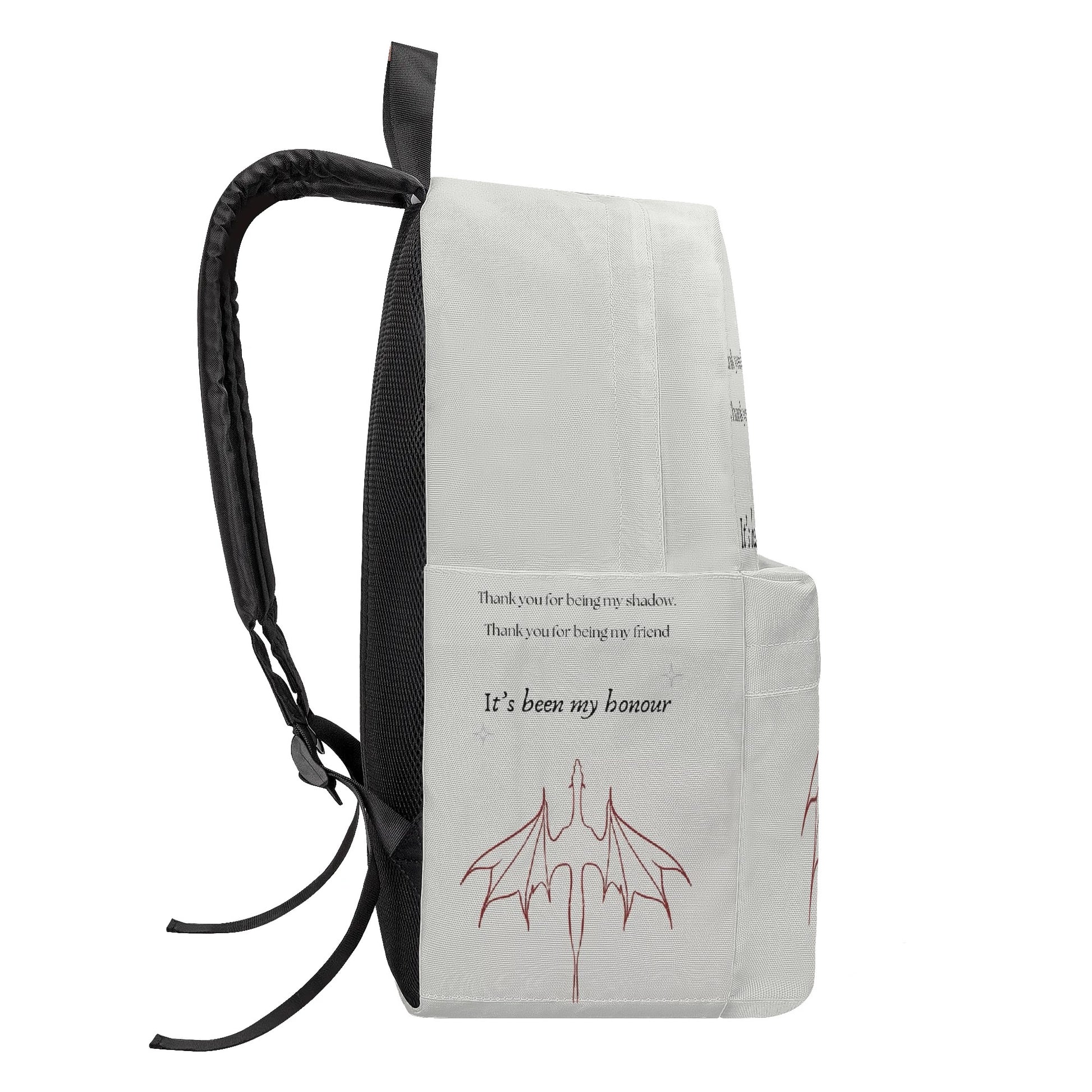 Fourth Wing Backpack, It's been my honour Quote, Thank You for Being My Shadow, Fantasy Book Bag BPVLR23