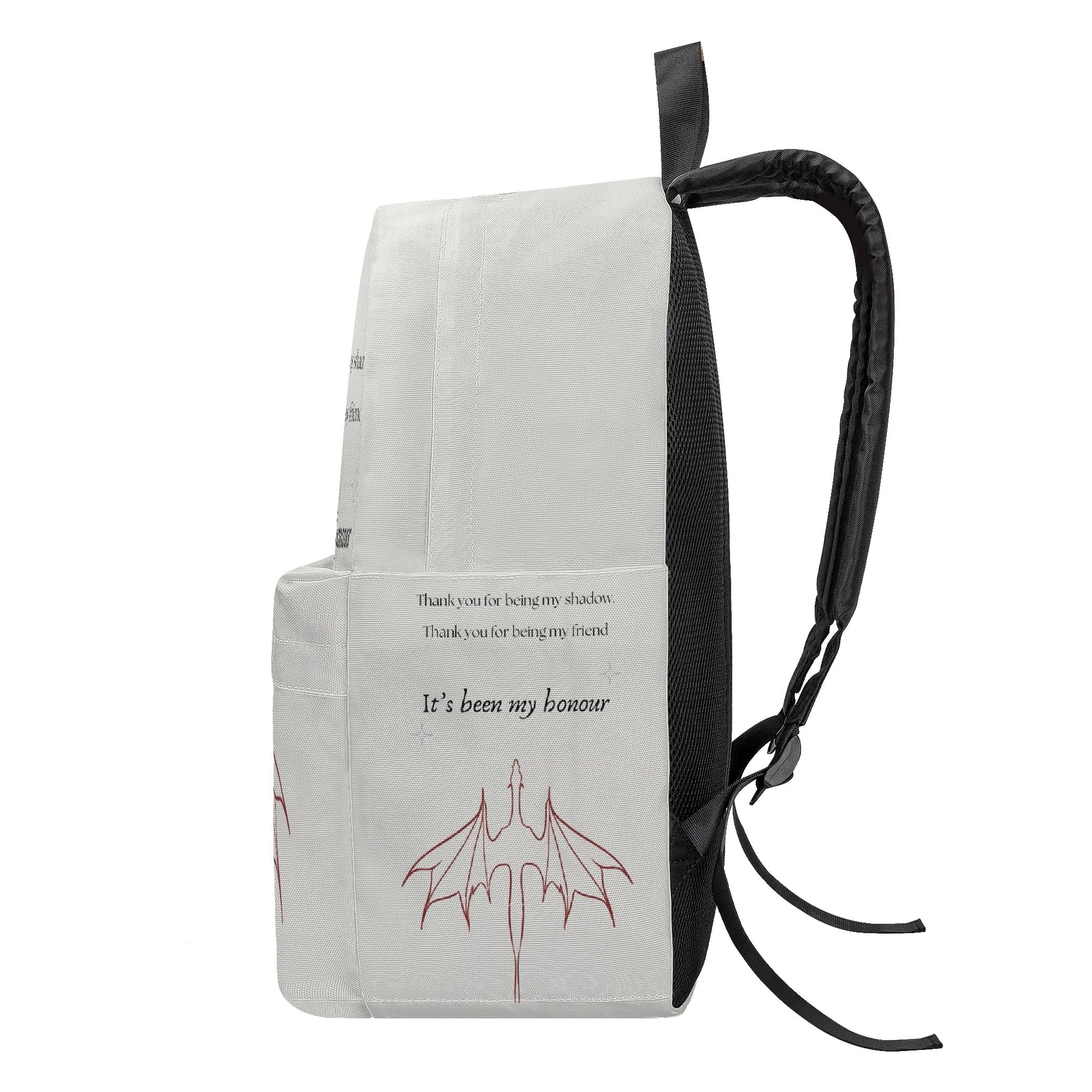 Fourth Wing Backpack, It's been my honour Quote, Thank You for Being My Shadow, Fantasy Book Bag BPVLR23